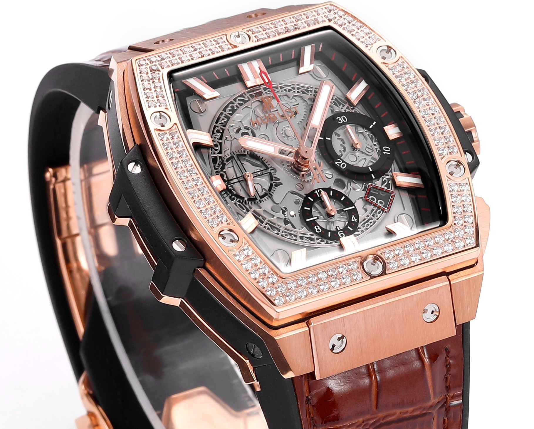 Hublot SPIRIT OF BIG BANG Chronograph, 45 mm Textured rubber strap(1:1 replica) - Top club