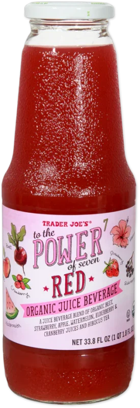 To the Power of Seven Red Organic Juice Beverage – Bold Fruit Blend Drink 33.8 Fl Oz