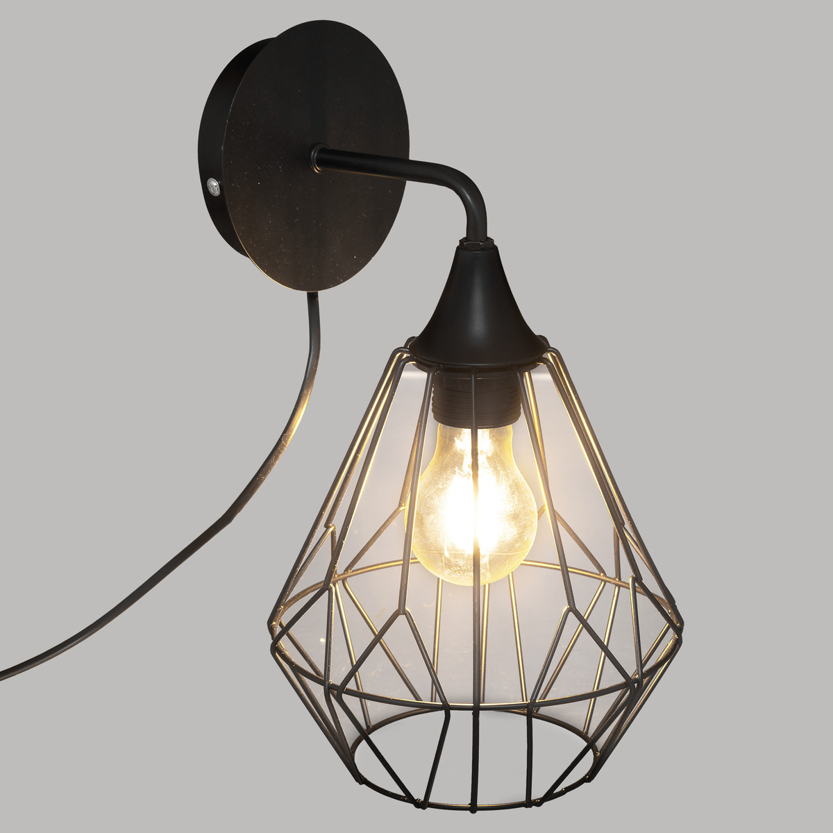 Wall lamp "Flave" metal Black, D.19 cm