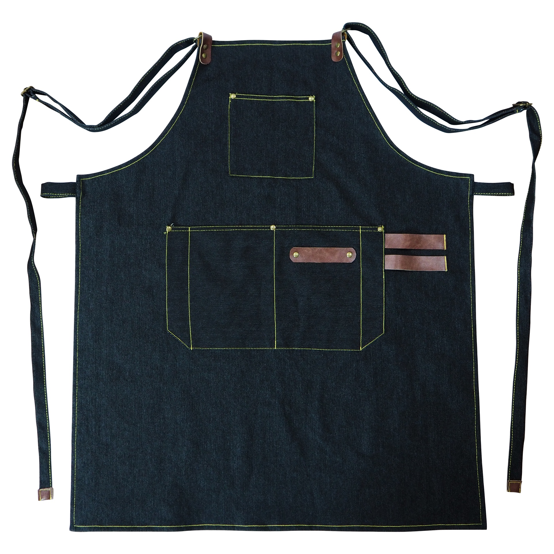 Cotton Denim Jeans Apron for Men Kitchen & Cleaning Use with Tool Pockets