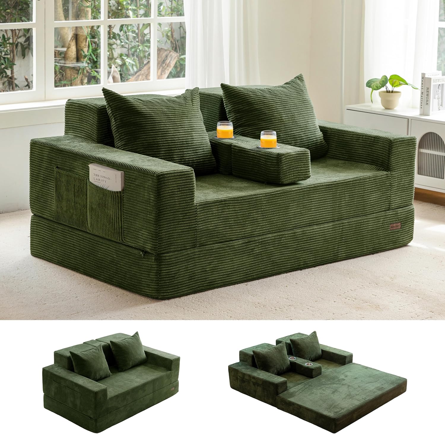 MAXYOYO Loveseat Sofa Bed, 64