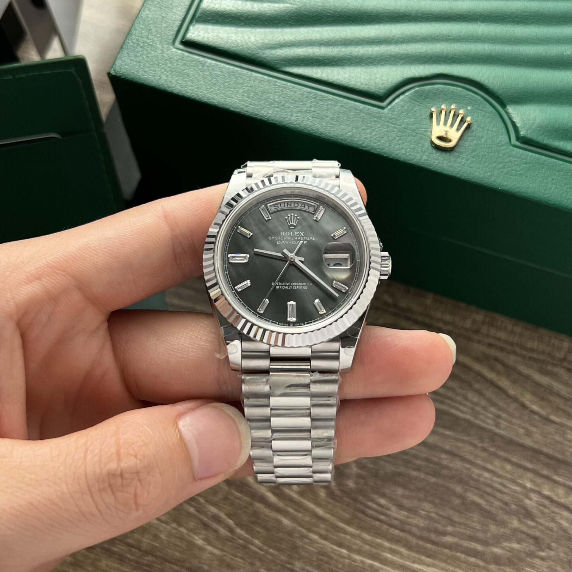 Rolex Replica Watches Day-Date Mother Of Pearl Dial 40mm - Elite Watch Atelier
