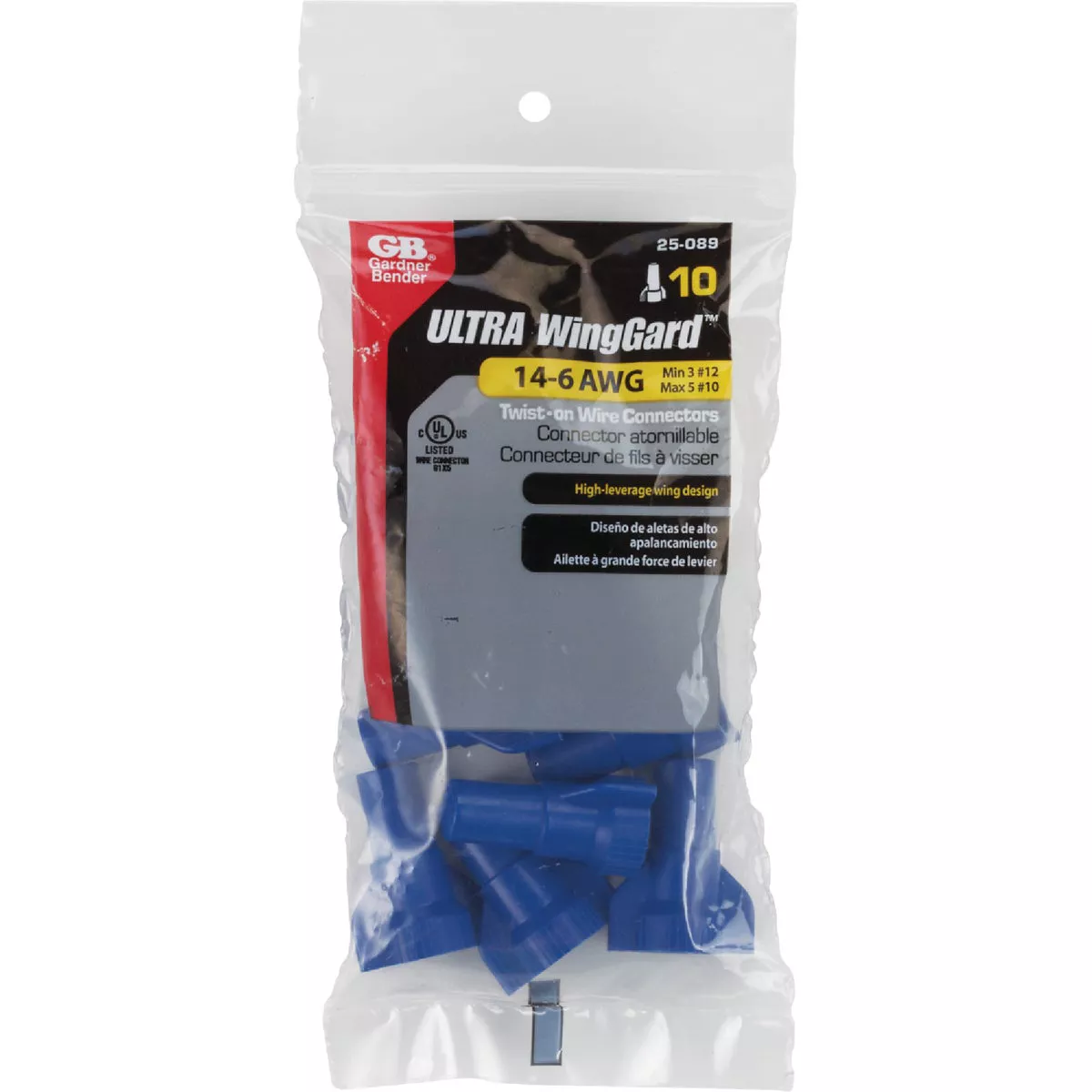 Gardner Bender WingGard Large Blue 14 AWG to 6 AWG Wire Connector (10-Pack)