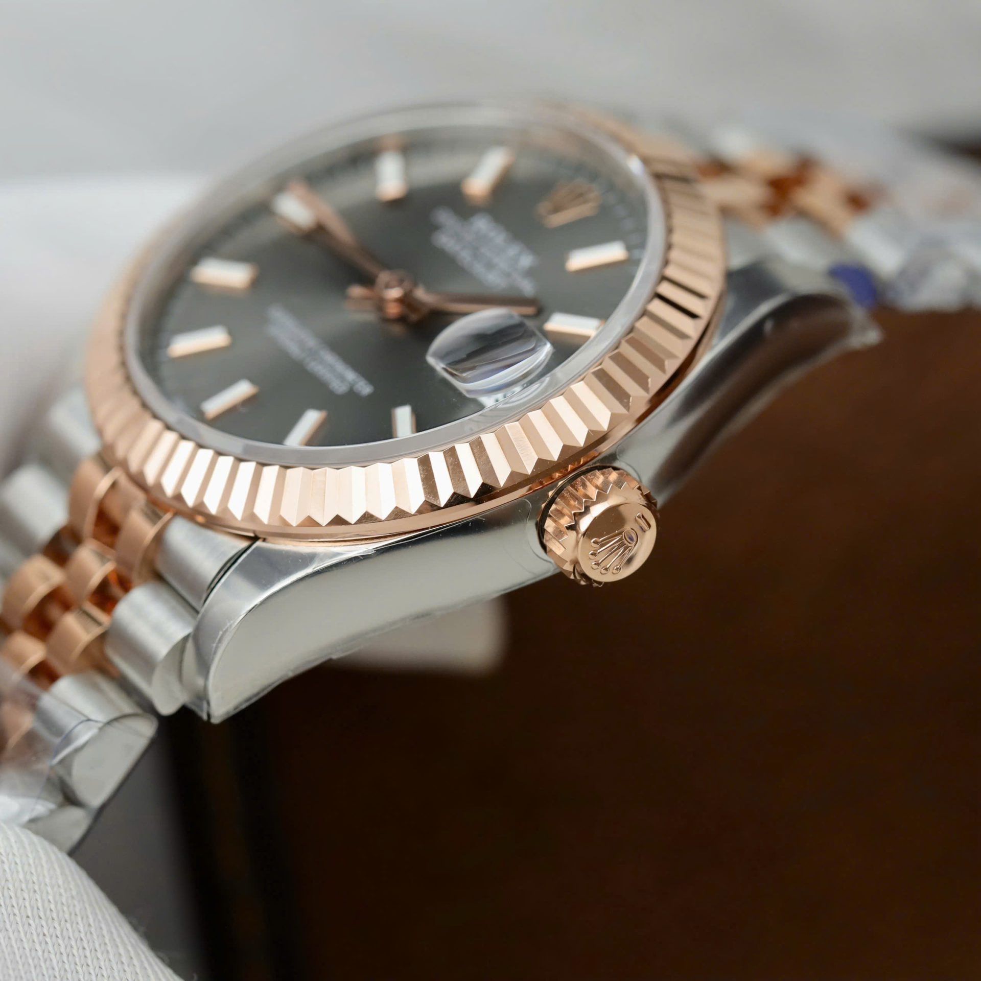Rolex DateJust Imitation Luxury Watches Gray Dial Jubilee Strap THB Factory 31mm - Top club