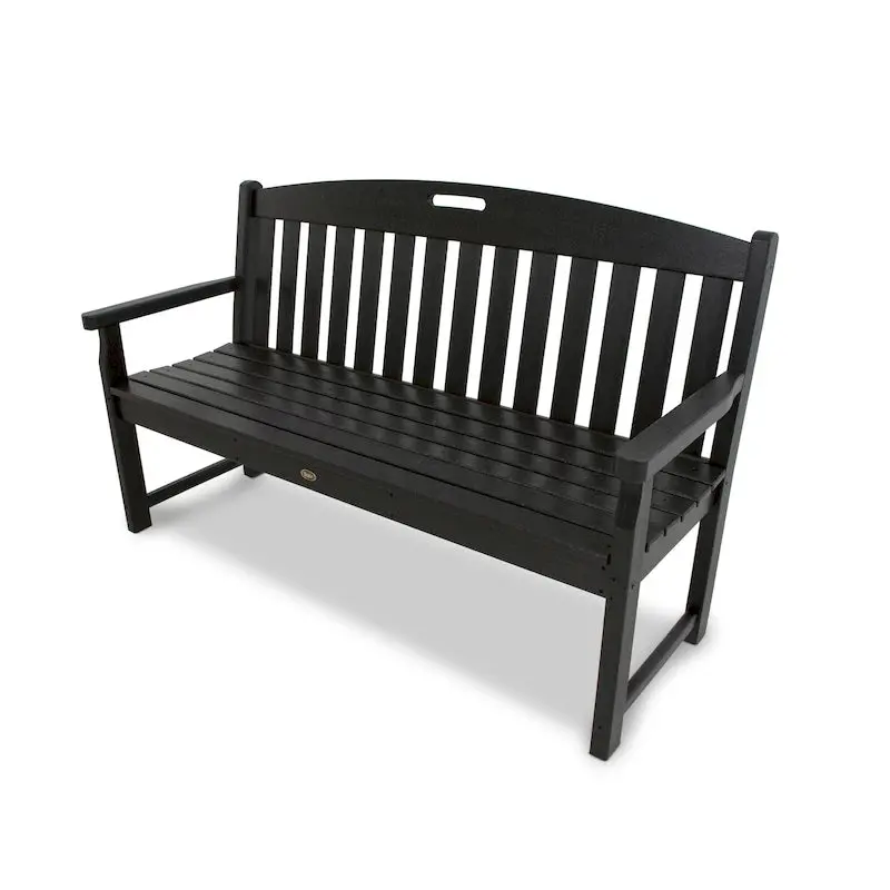 POLYWOOD Outdoor Bench, 60-Inch Recycled Plastic - Yacht Club - Image 2 POLYWOOD Outdoor Bench, 60-Inch Recycled Plastic - Yacht Club - Image 2