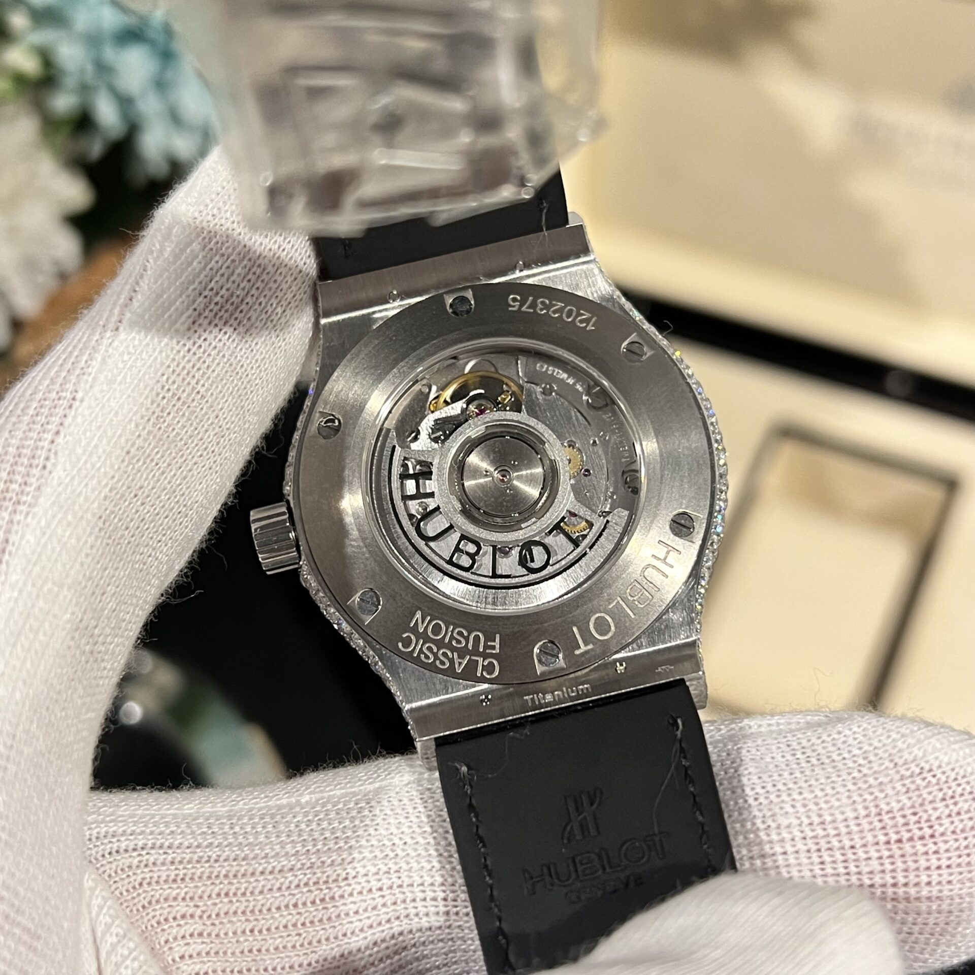 Hublot Replica 1:1 Watch Classic Fusion Skull Full Diamond Moissanite 42mm - Top club