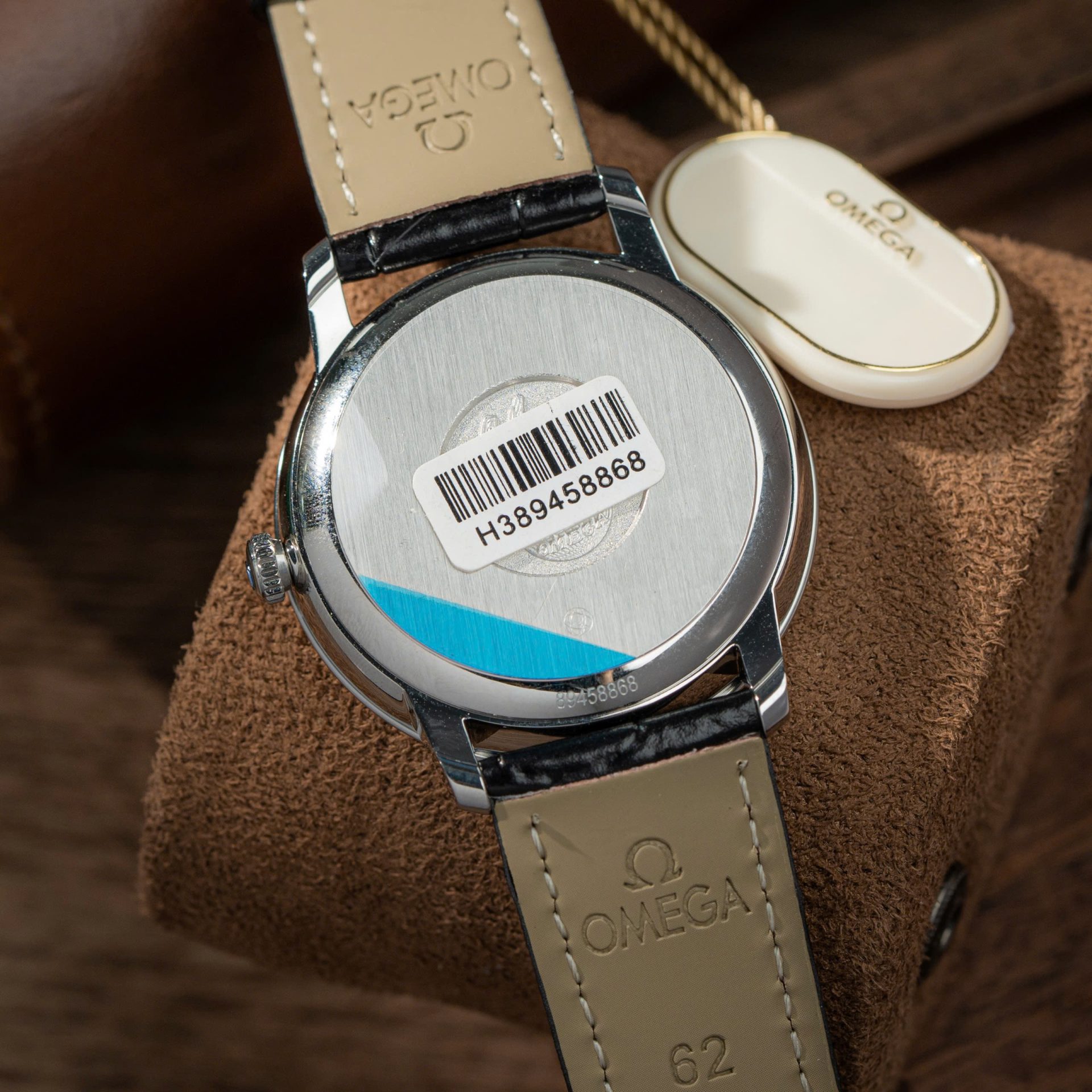 Omega De Ville Prestige Power Reserve Replica Watch Dial Blue Leather Strap 39.5mm - Top club