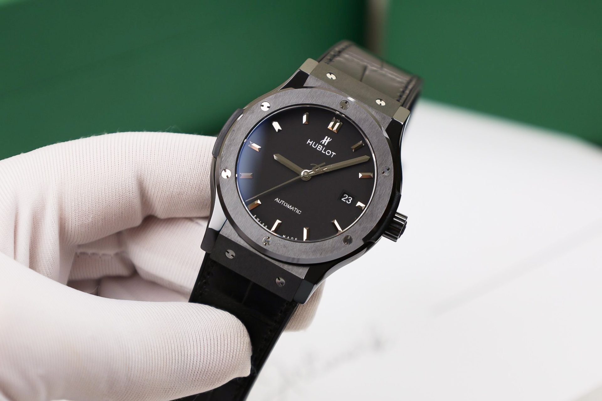 Hublot Replica 1:1 Watch Classic Fusion Black Ceramic SW300 Movement 42mm - Elite Watch Atelier