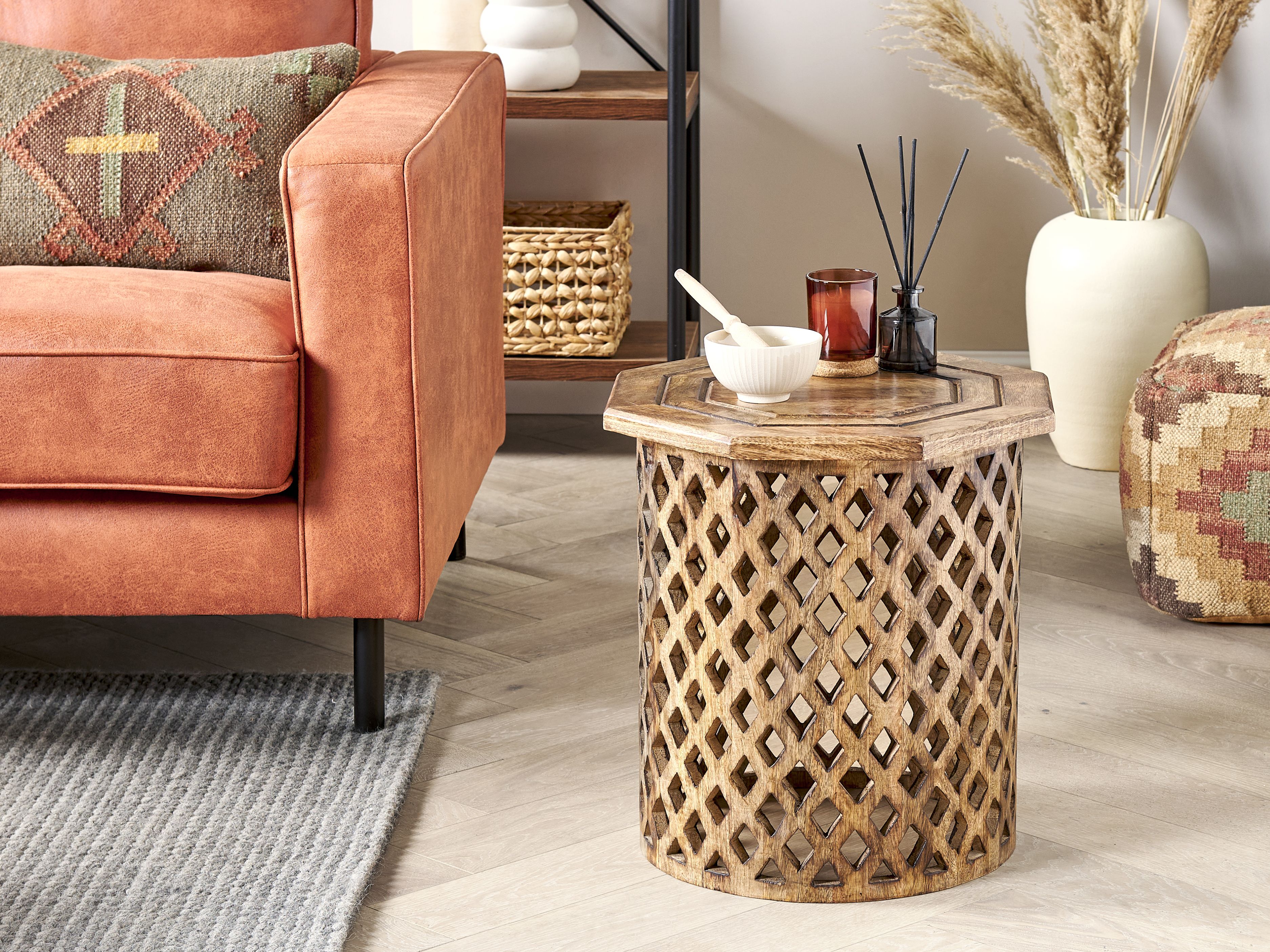 Side Table KHANPUR Mango Wood Brown