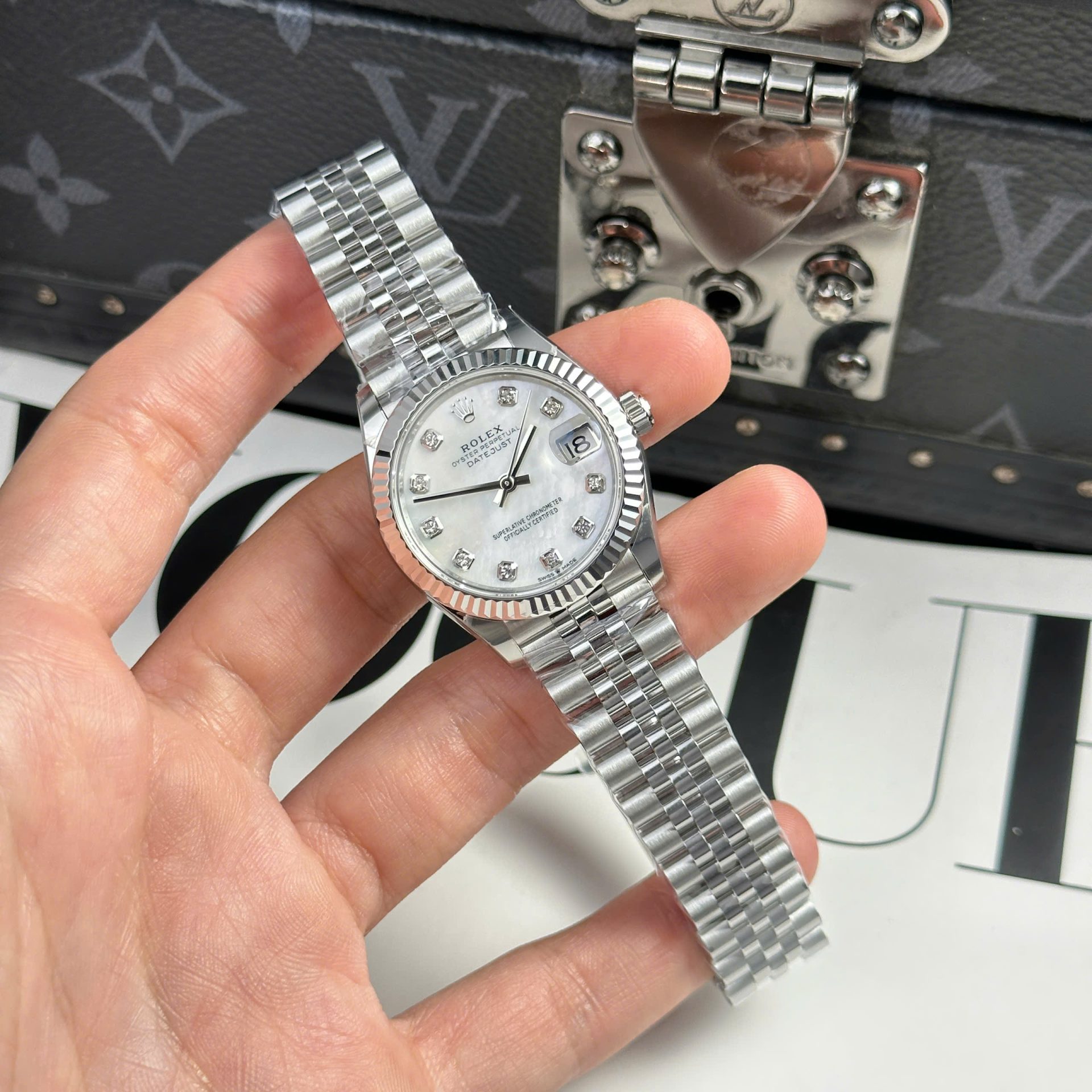 Rolex Best Copies Watch DateJust Dial Mother Of Pearl THB Factory 31mm - Elite Watch Atelier