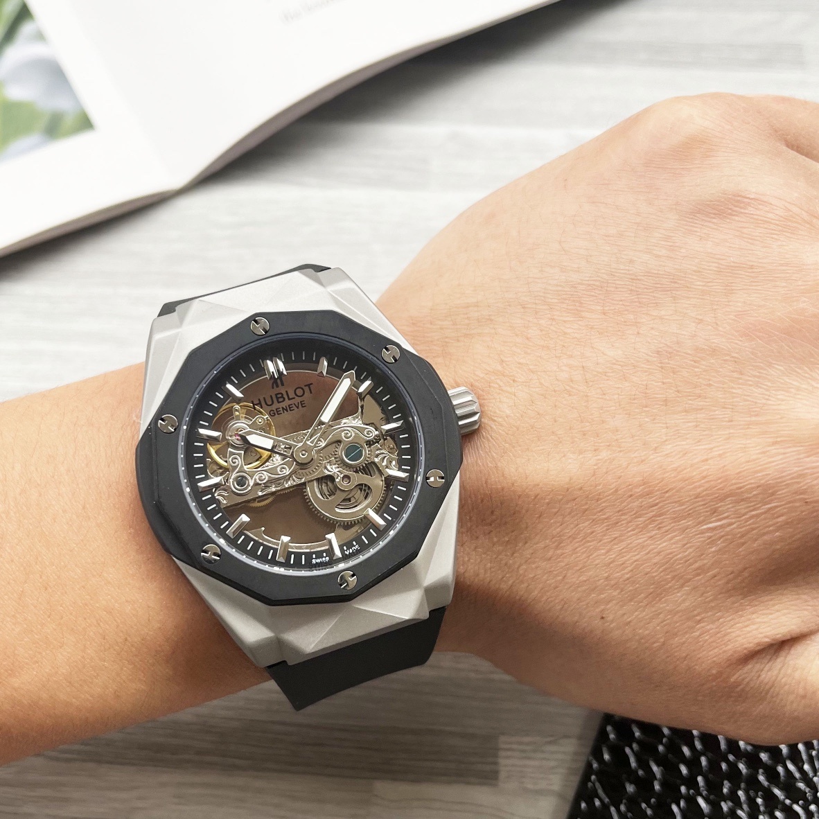 Hublot BIG BANG series, 46 mm Malaysian rubber strap(1:1 replica) - Elite Watch Atelier
