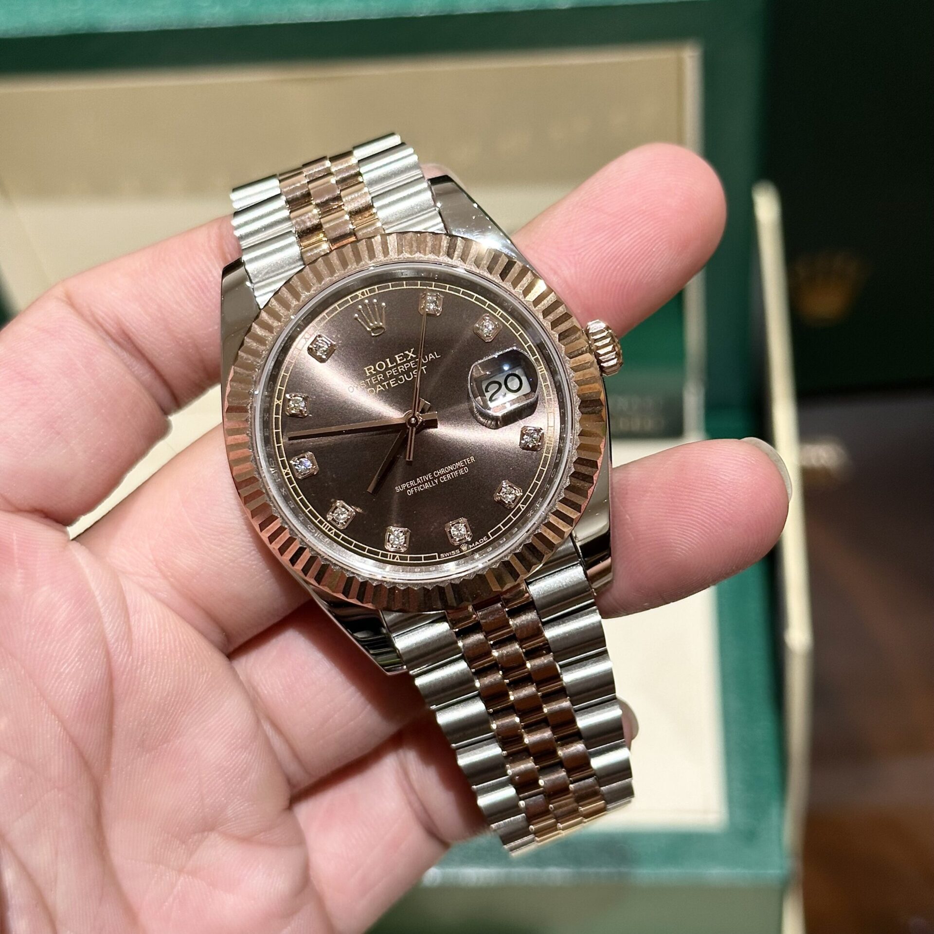Rolex Replica 1:1 Watch DateJust Chocolate Dial EW Factory 41mm - Top club