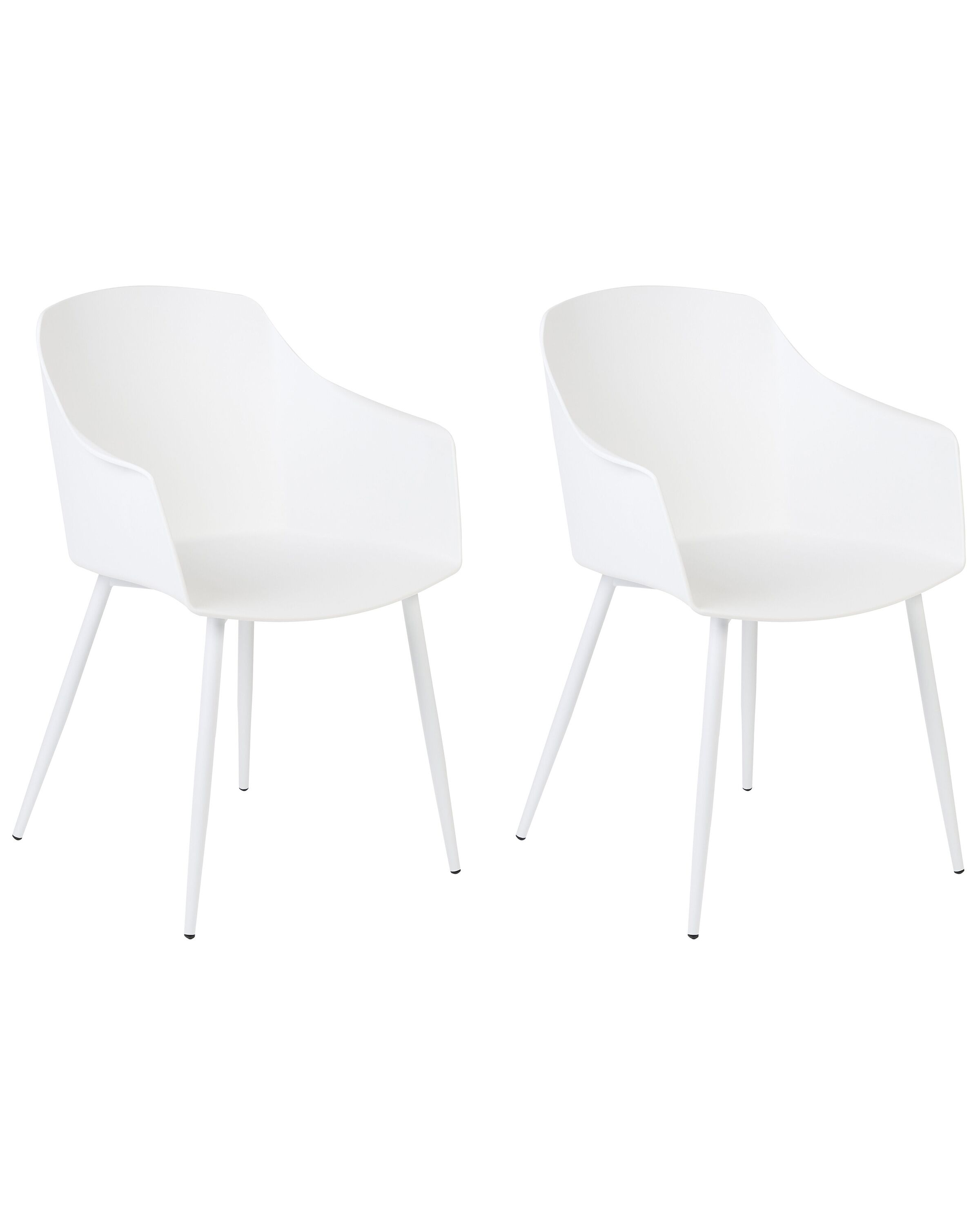 Set of 2 Dining Chairs FONDA White