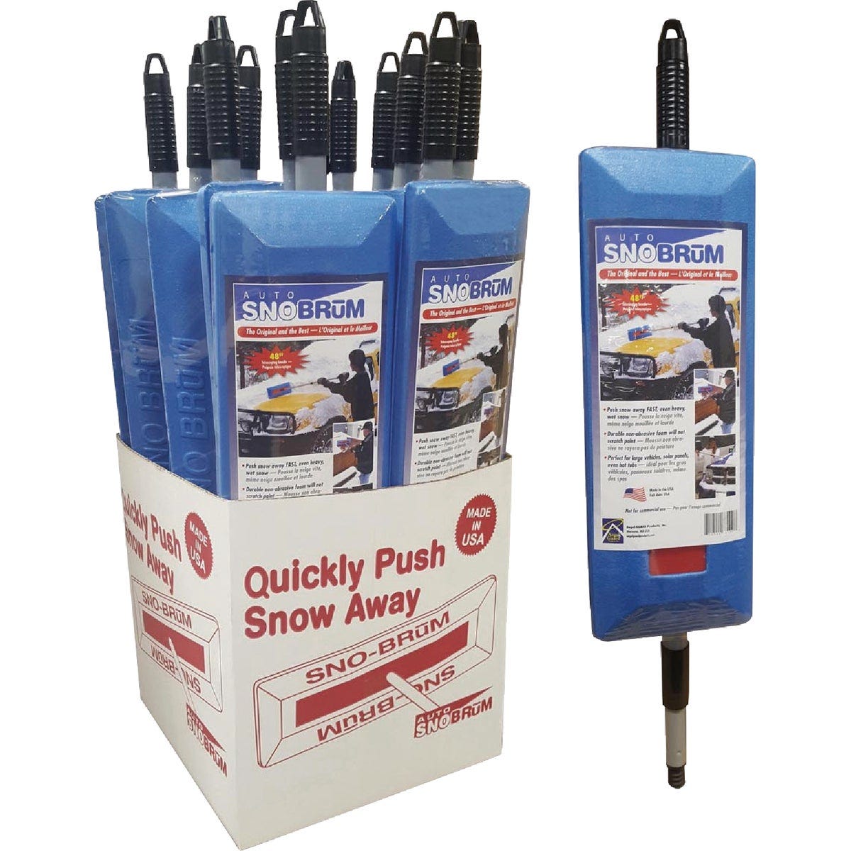 SnoBrum 29 In. Steel Oversized Foam Snow Remover with Telescoping Handle