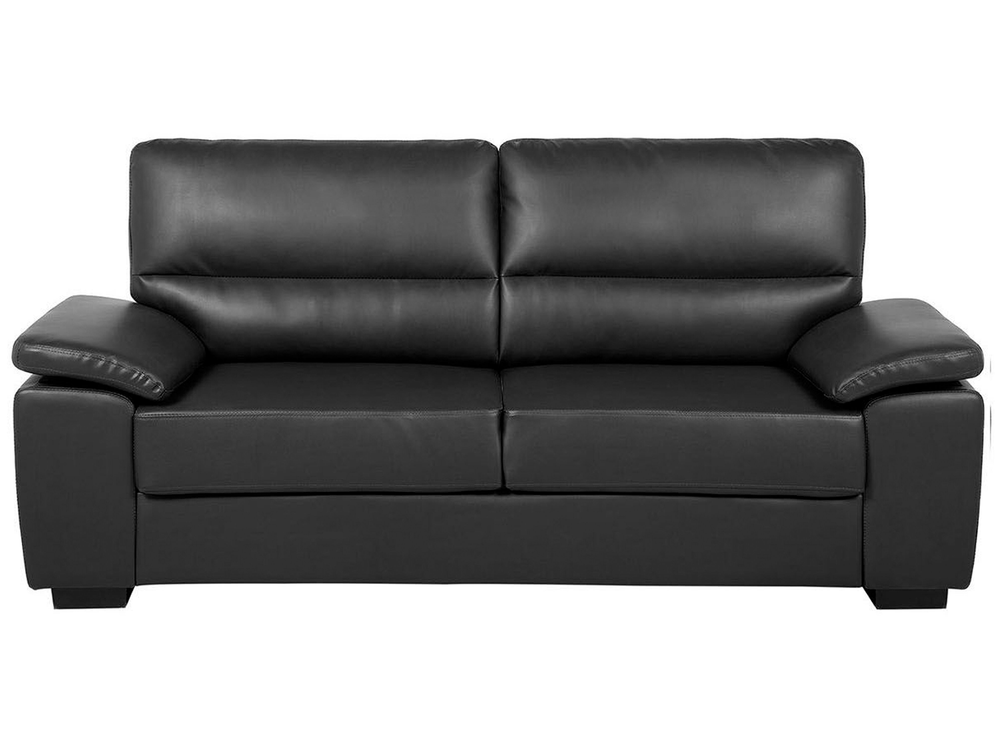 Sofa 3 Seater VOGAR Faux Leather Black