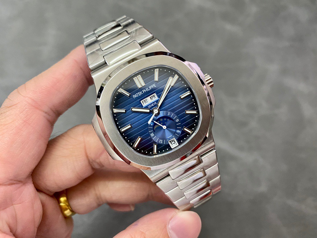 Patek Philippe Replica Watch Nautilus 5726 Blue Dial GR Factory 40.5mm - Elite Watch Atelier