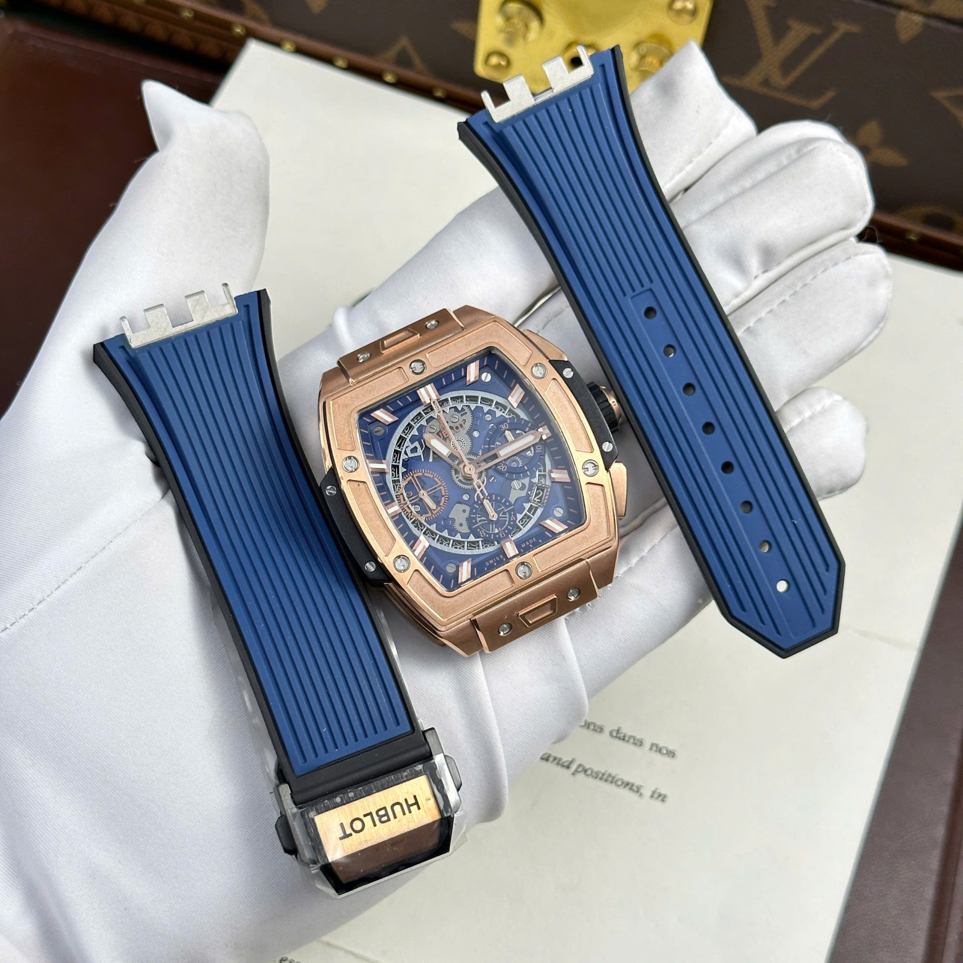 Hublot Spirit Of Big Bang King Gold Replica 11 Watch Dial Blue BBF 42mm - Top club