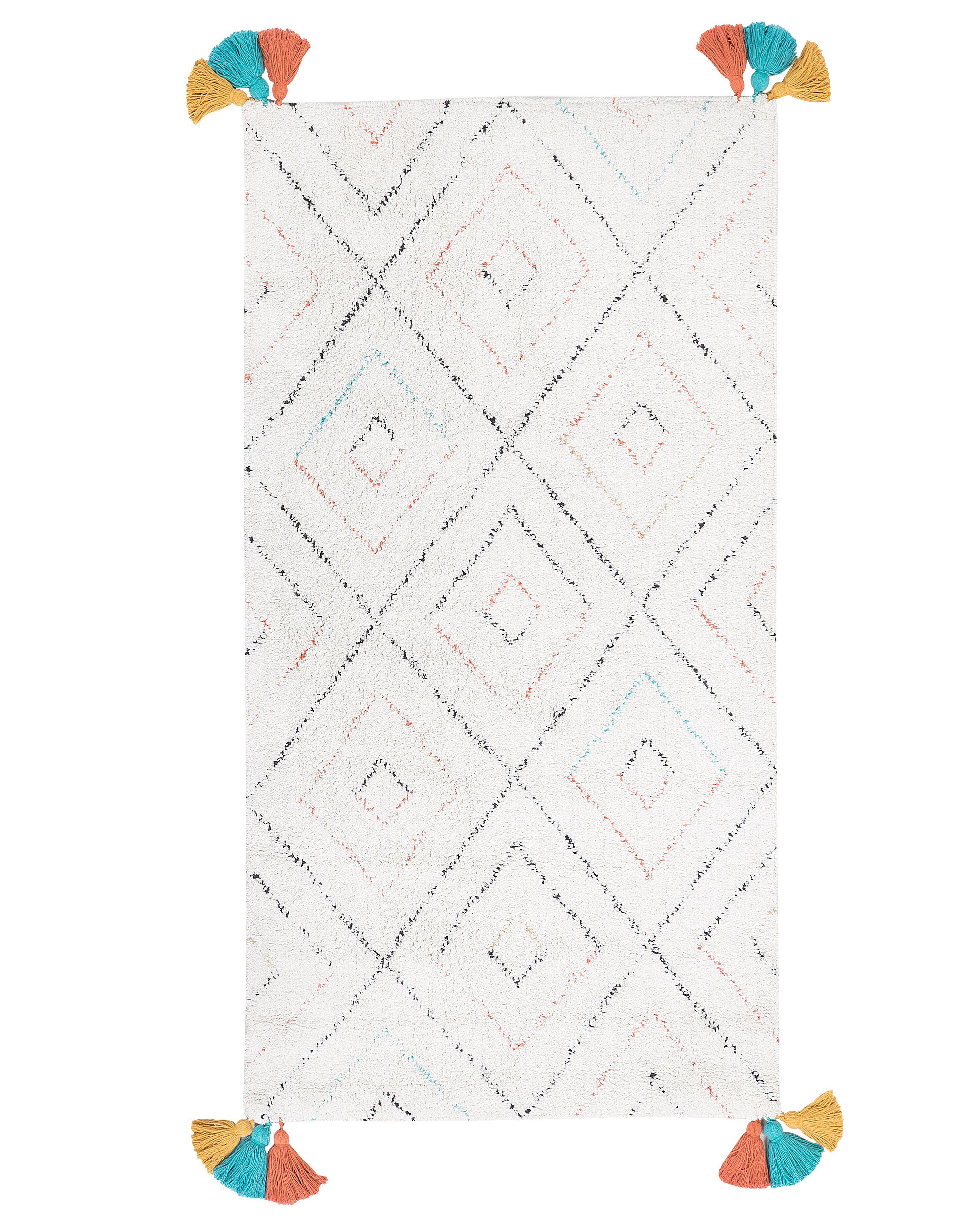 Rug KARTAL White 80 x 150 cm Cotton