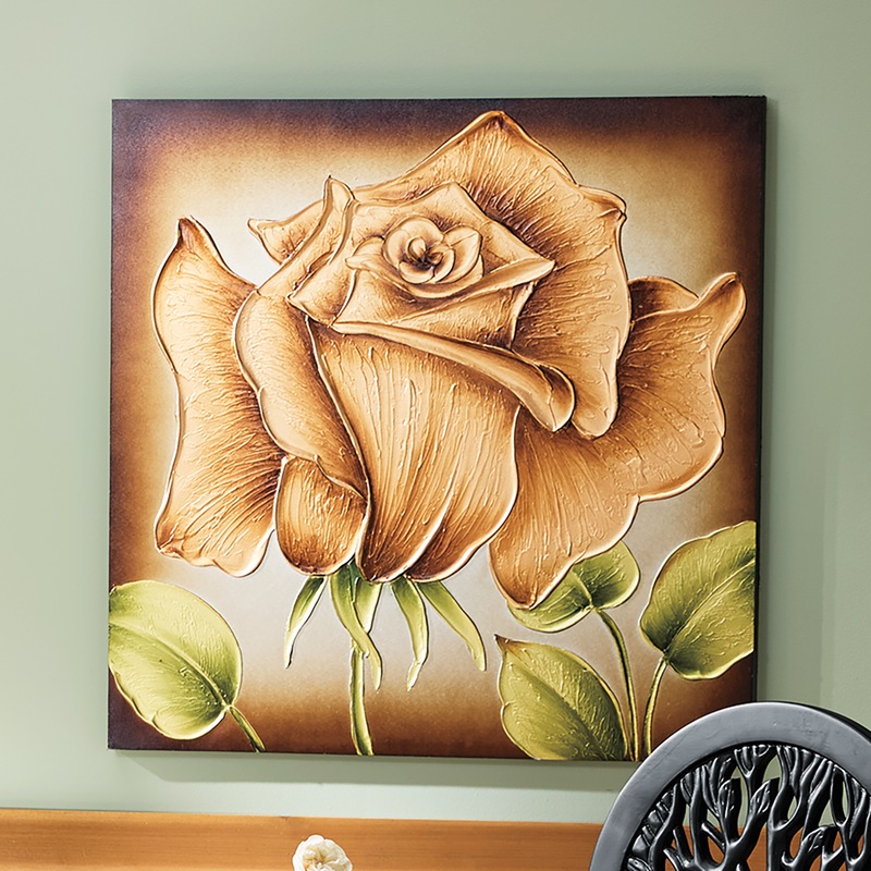 Oil Paint Rose Wall Art - MIDNIGHT VELVET CATALOG