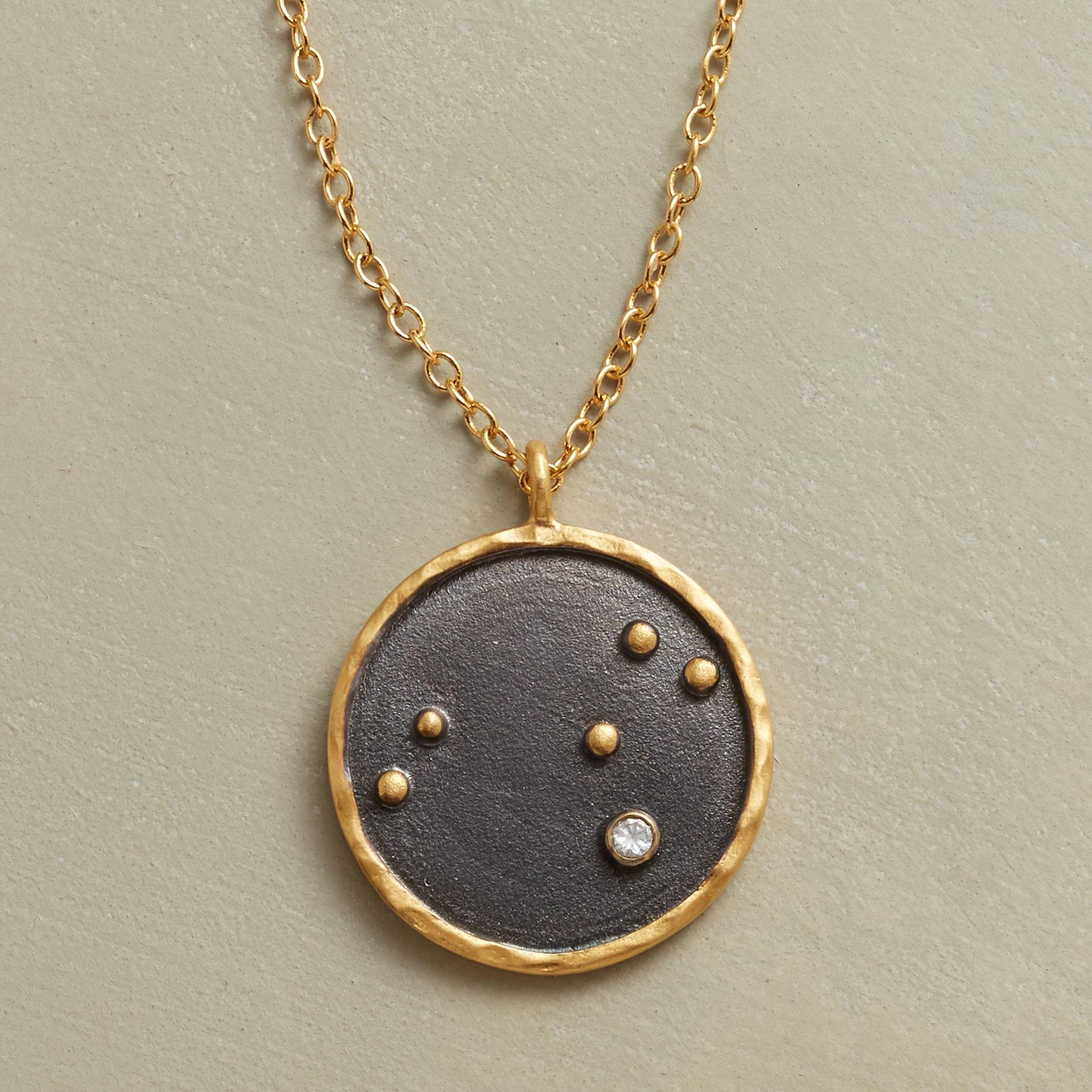 Gold Plate Zodiac Constellation Necklace - Sundance Clothing