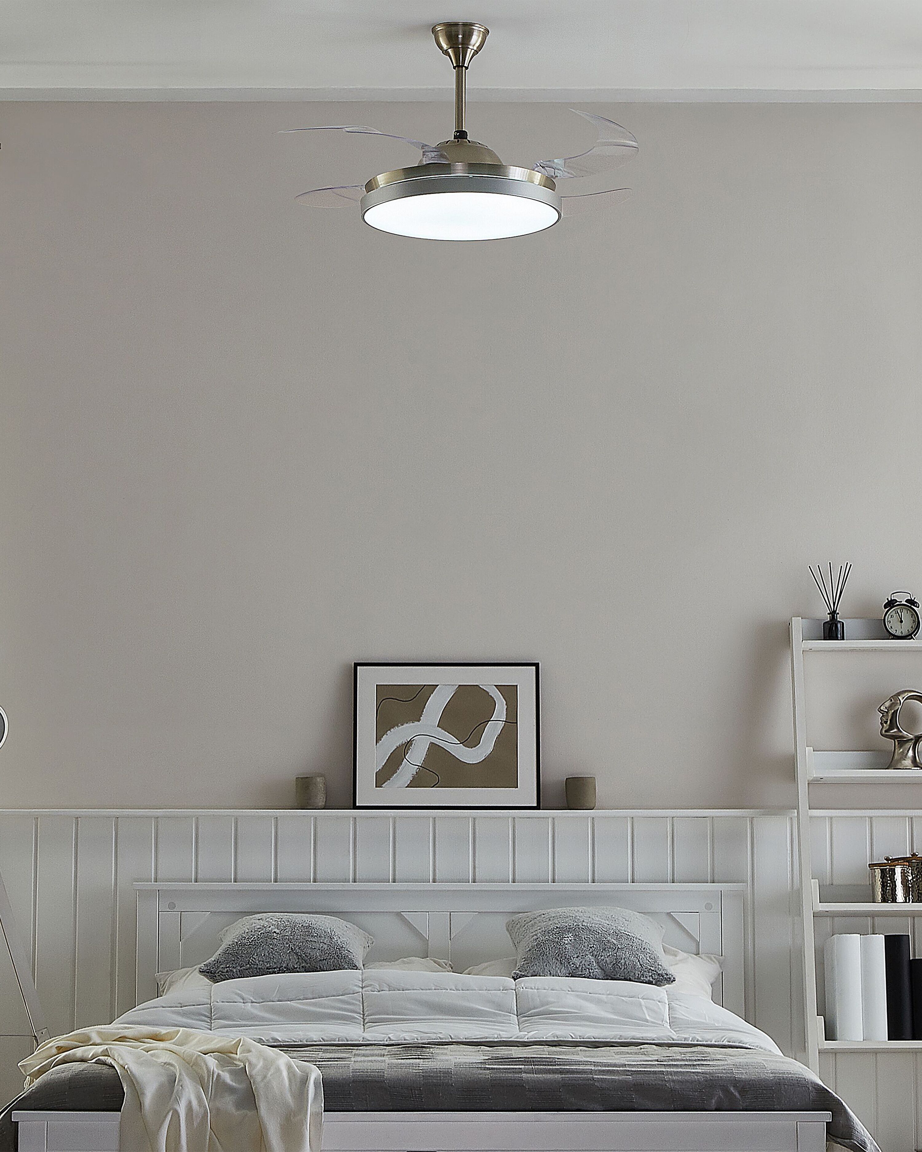 Ceiling Fan with Light IBAR with Remote LED Transparent