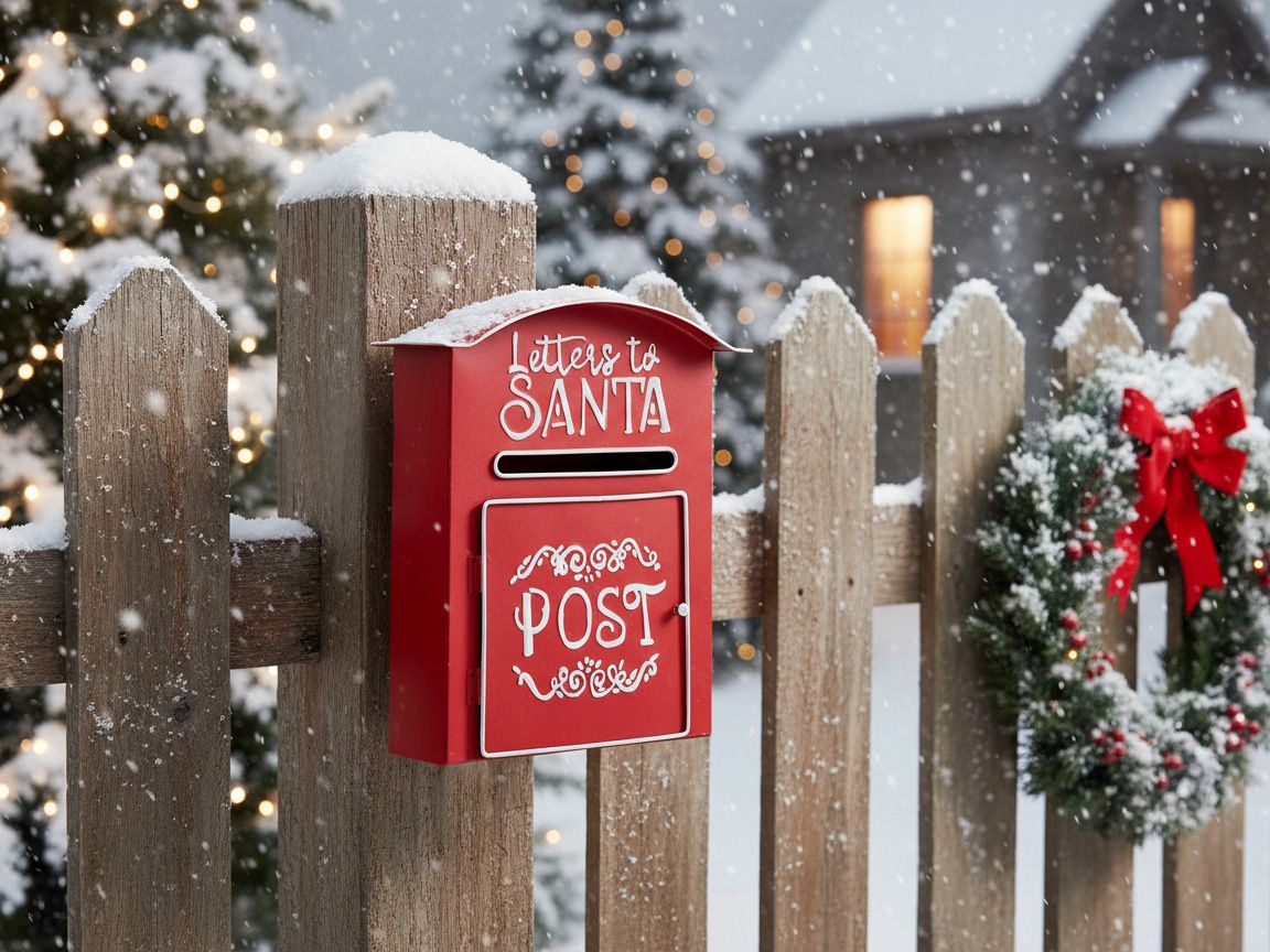 Santa Post Box ESPOO 30 cm Red
