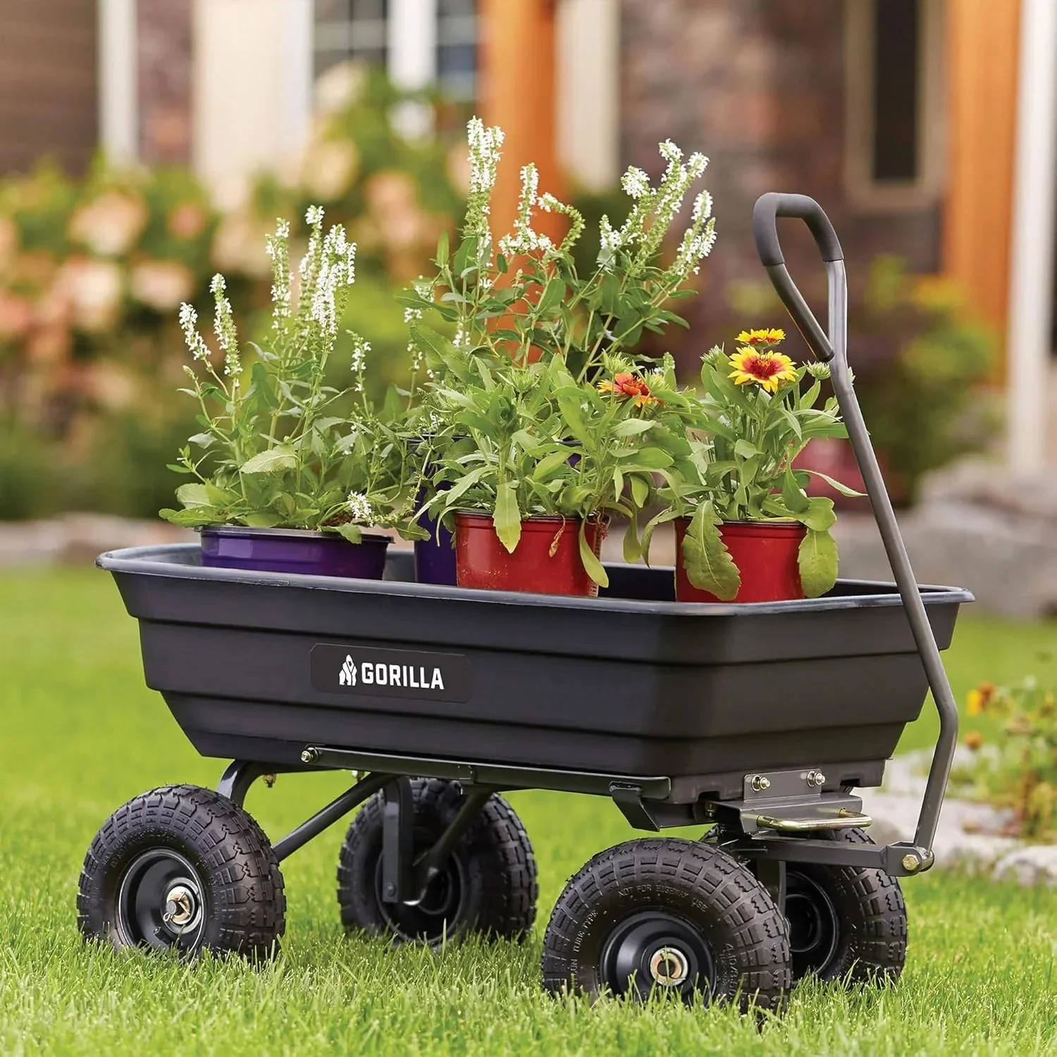 Gorilla Carts Utility Dump Wagon 6 Cubic Feet 1200 lb Capacity Black - GOR6PS - Image 29 Gorilla Carts Utility Dump Wagon 6 Cubic Feet 1200 lb Capacity Black - GOR6PS - Image 29