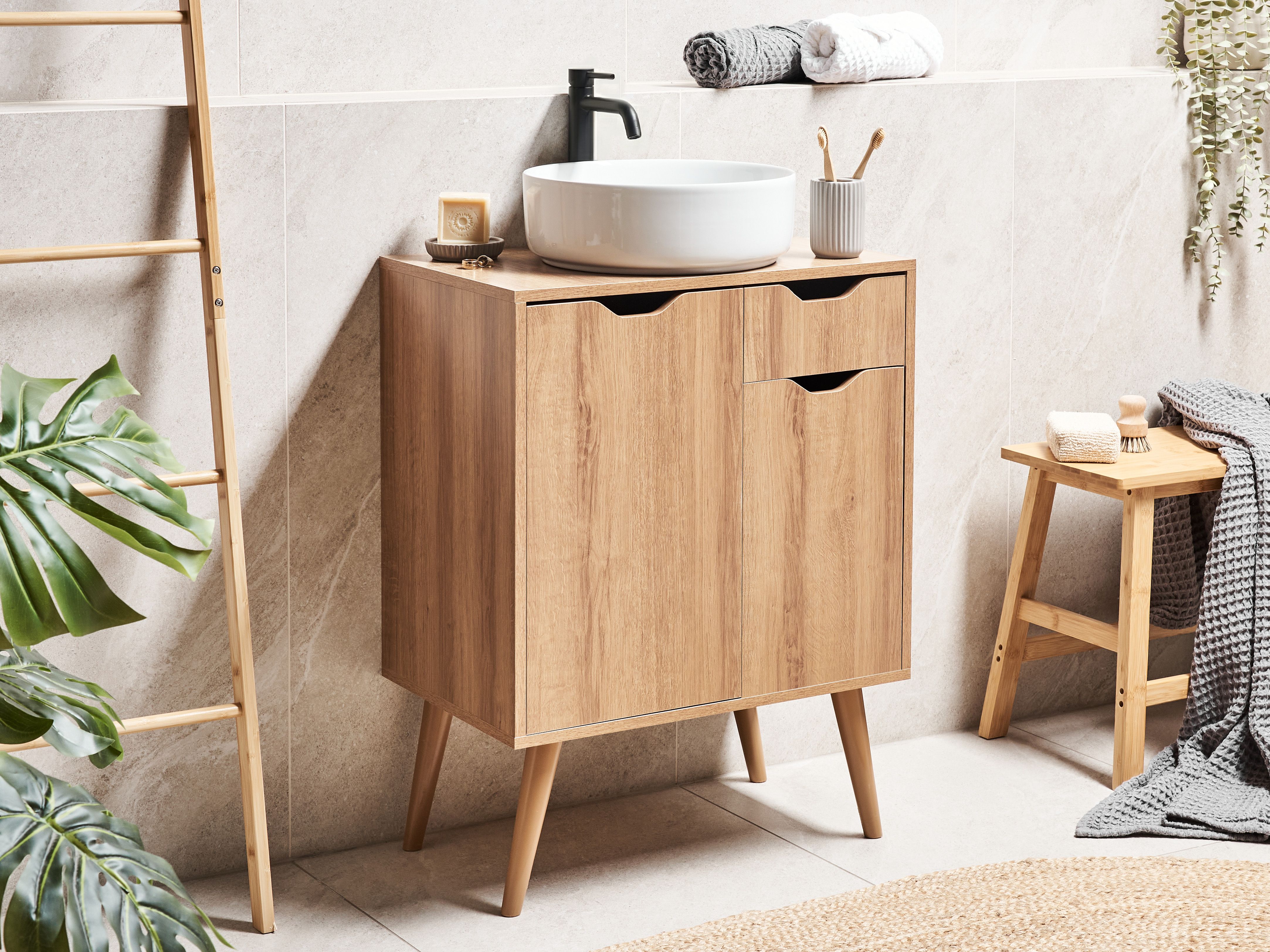 Vanity Unit CANOAS 60 cm Light Brown