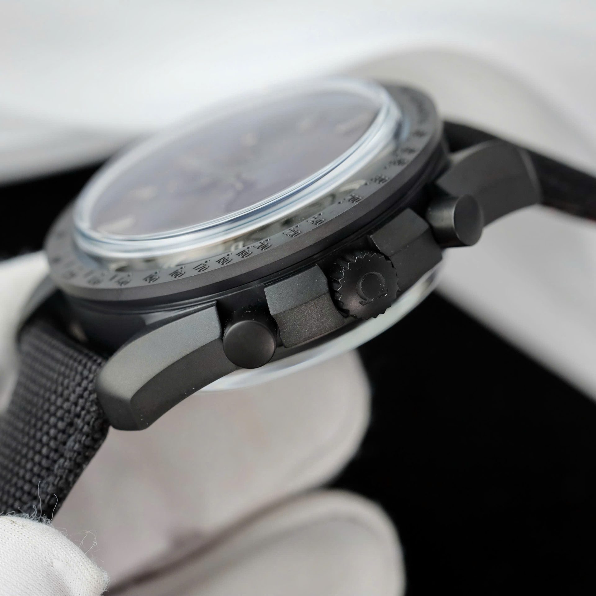Omega Replica Watch Speedmaster Black Ceramic OM Factory 44mm - Top club