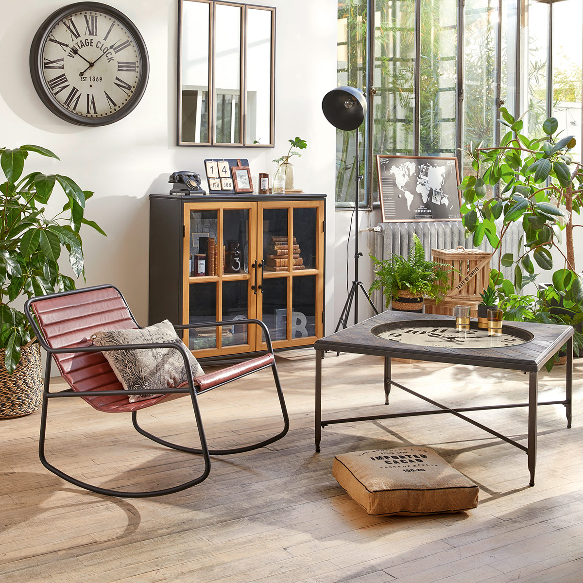 Floor cushion "Cacao" Brown, 40x40 cm