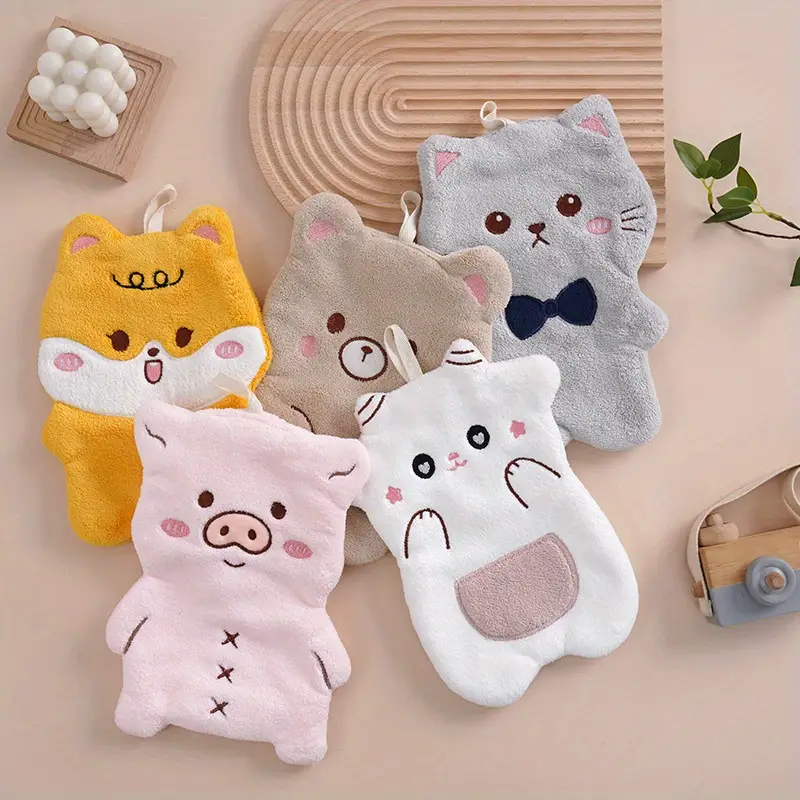Cute Cartoon Hand Towel With Strong Water Absorption And Quick Drying Properties