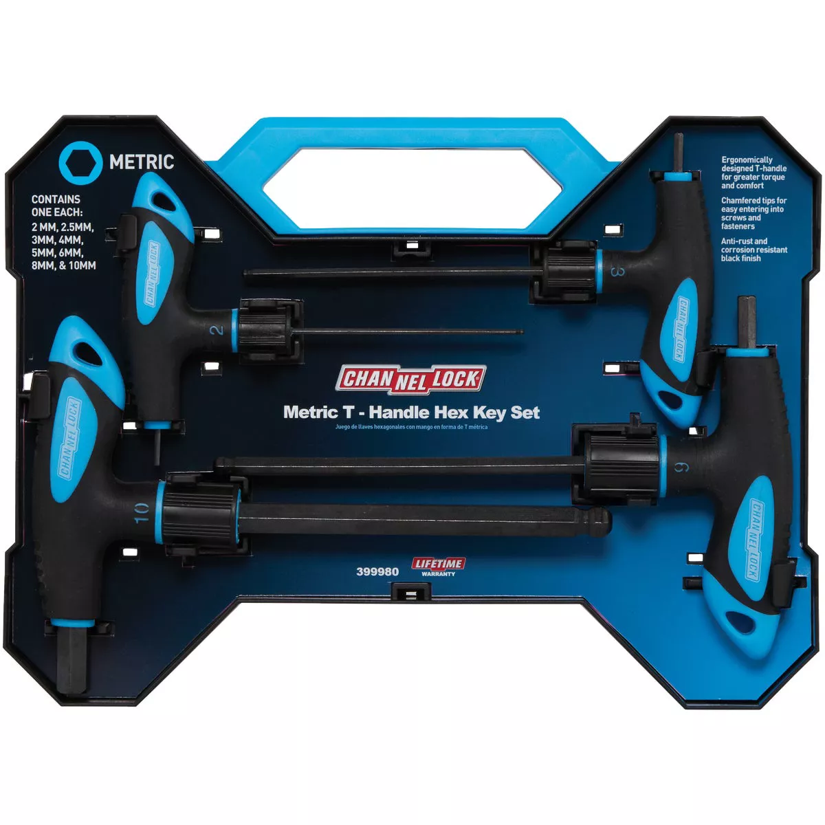 Channellock Metric T-Handle Ball-End Hex Key Set (8-Piece)