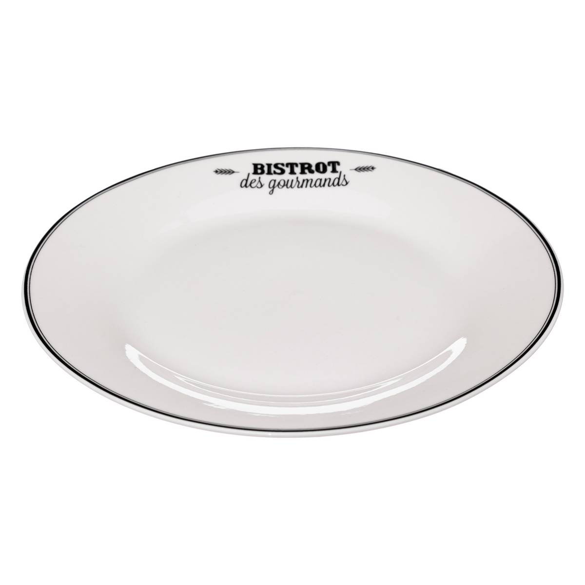 Set of 6 "Bistrot" dessert plates D.20.2 cm, White