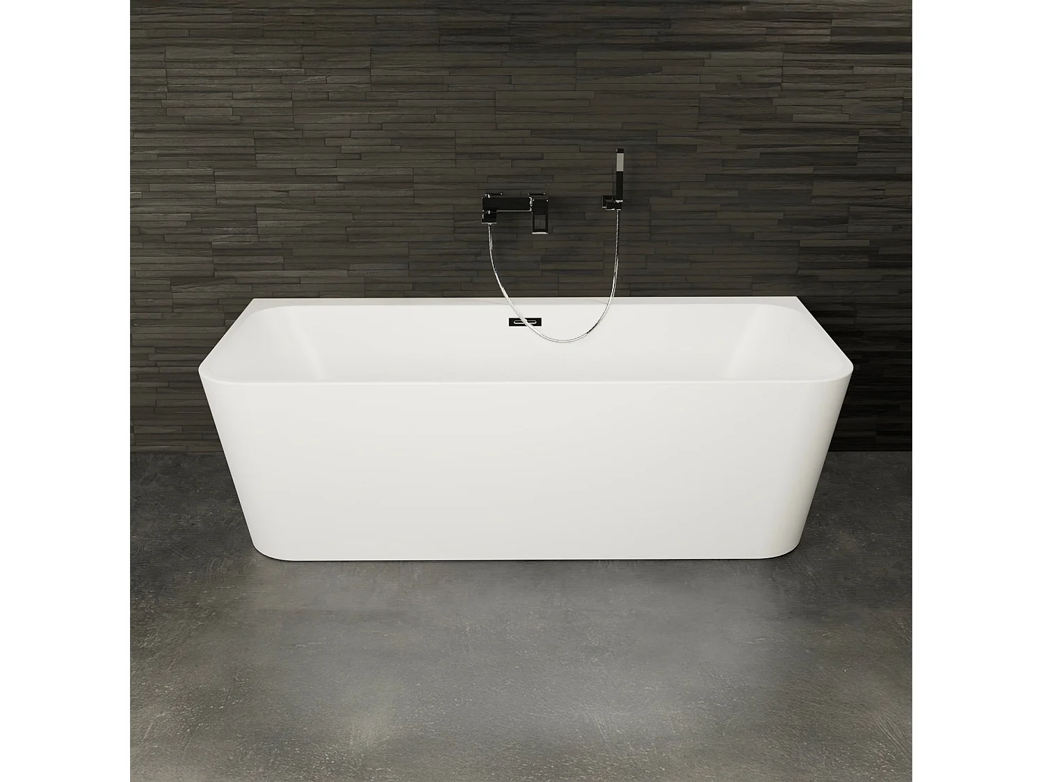 Baignoire Ilot Mint 180 blanche 180 x81 x57 cm, by SPALINA