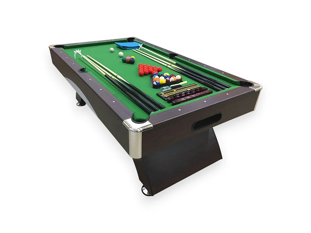 Table de Billard 8 Pieds moderne vert avec bancs de rangement – Poseidon