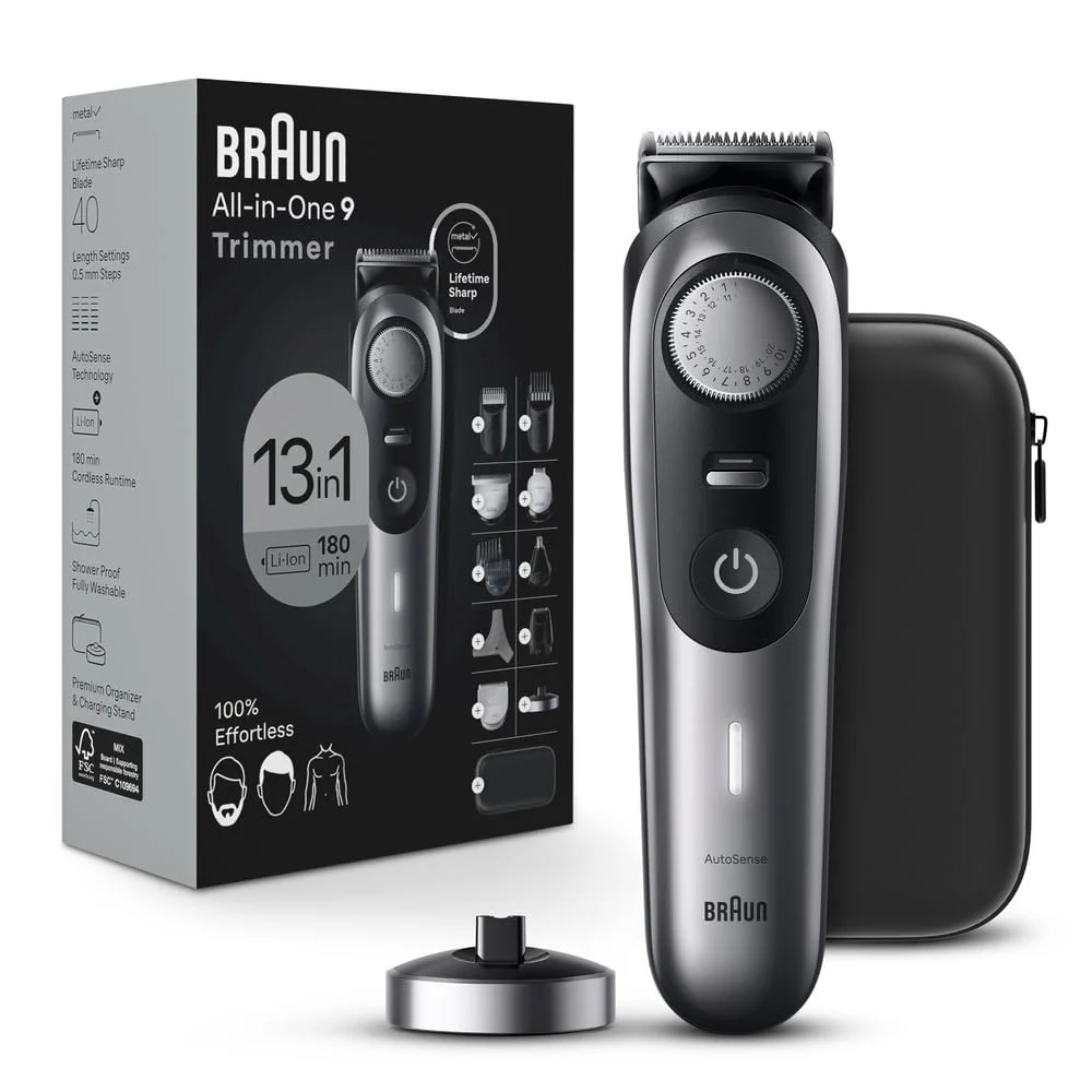 Men's 13-in-1 Grooming Kit With Beard Trimmer, Hair Clipper And Body Groomer