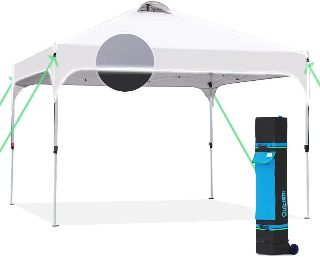 Quictent 10 x 10 ft Pop-Up Canopy Tent With Reflective Top, Fluorescent Rope And Vented Top - Image 2 Quictent 10 x 10 ft Pop-Up Canopy Tent With Reflective Top, Fluorescent Rope And Vented Top - Image 2
