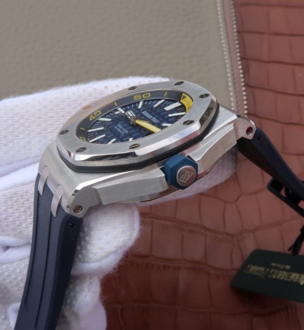 Replica Audemars Piguet JF Royal Oak Offshore Diver 2017 Blue 15710 Rubber Strap A3120 - Top club