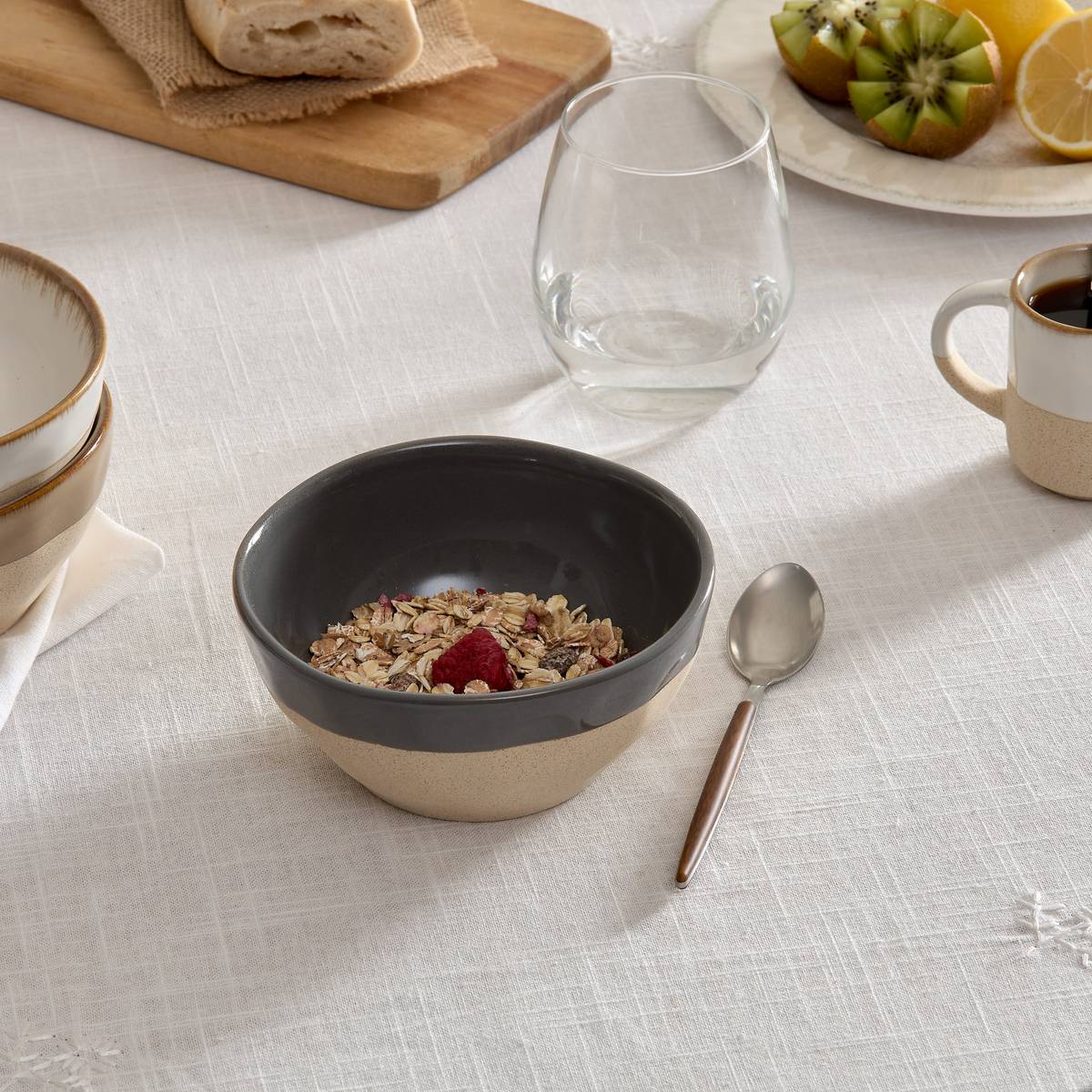 Bowl "Kate" 480 ml, Earthenware, Blue Grey