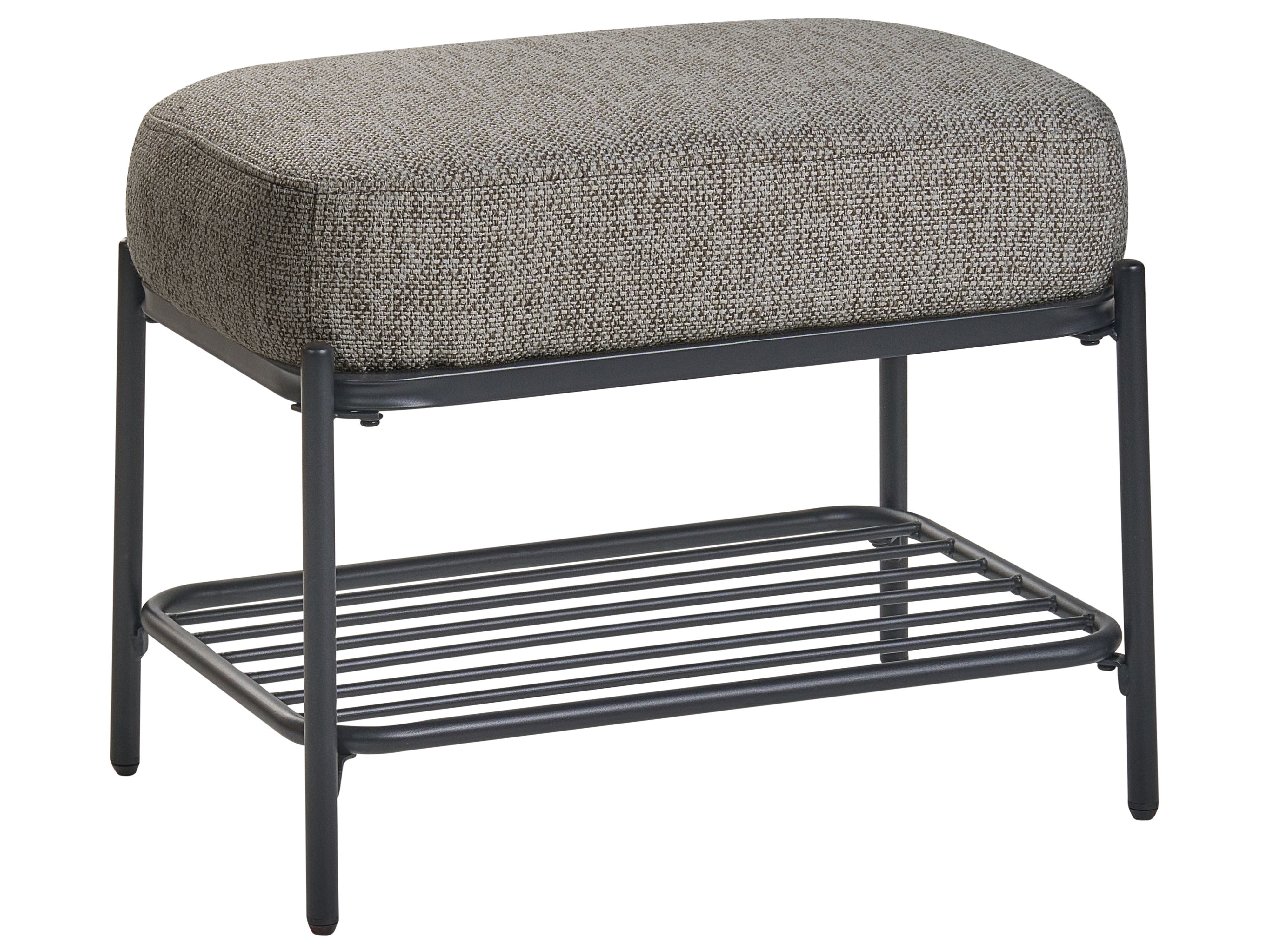 Shoe Bench TRUCKEE Fabric Black