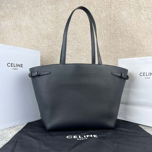 CELINE CABAS ANAIS grained cow leather handbag black