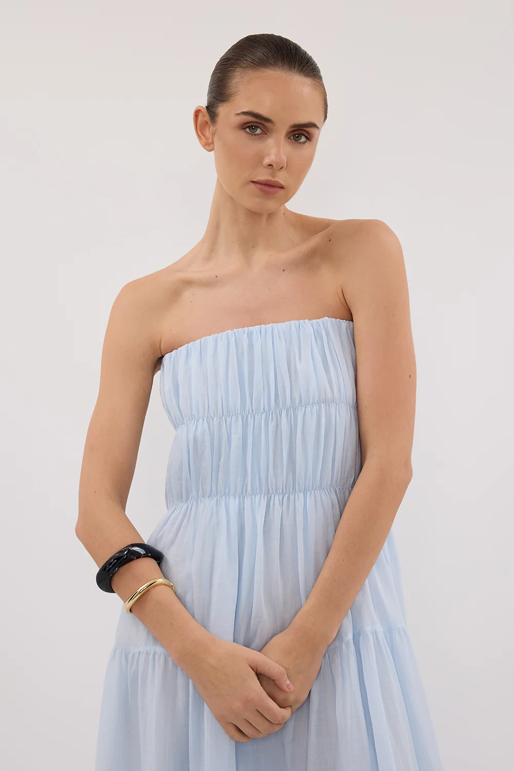 ARTIE CORNFLOWER RAMIE MIDI DRESS