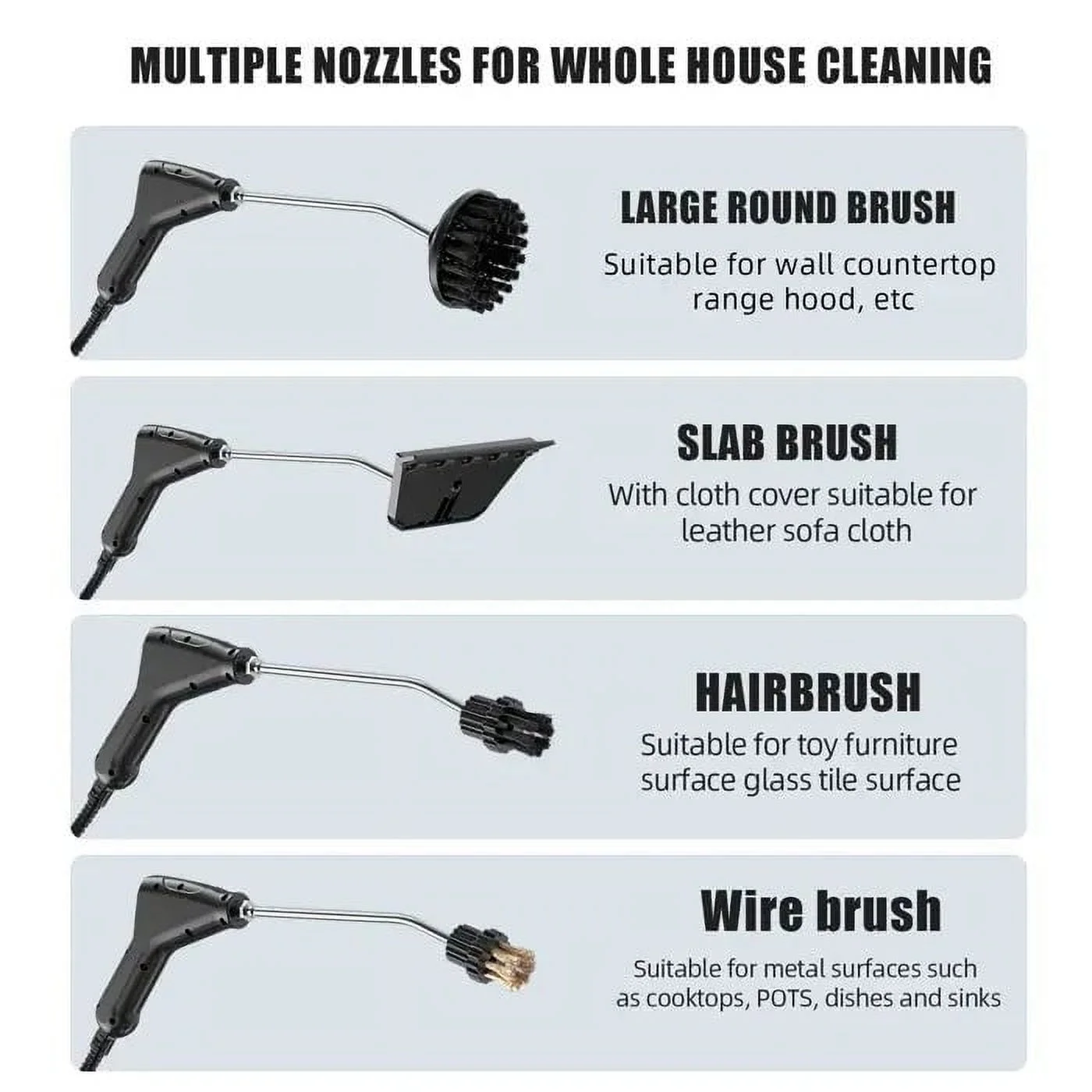 Momihoom Handheld Steam Cleaner, Portable High Pressure Steamer for Cleaning for Home Kitchen Bathroom, Pressurized Cleaning Machine for Car Detailing Grout Tile