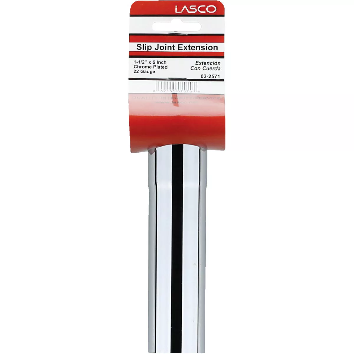 Lasco 1-1/2 In. x 6 In. Chrome Plated Extension Tube
