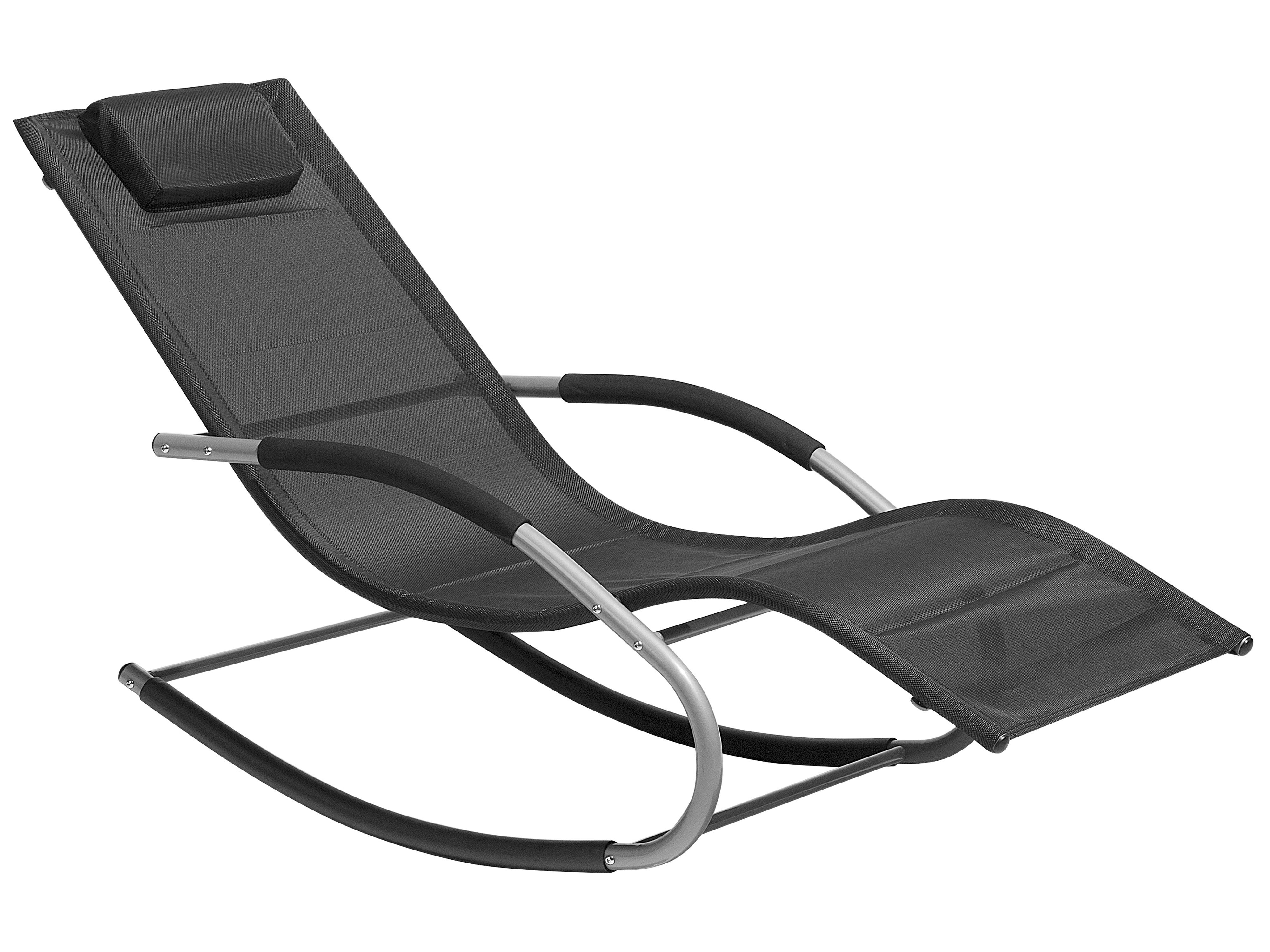 Rocking Sun Lounger CARANO Metal Black