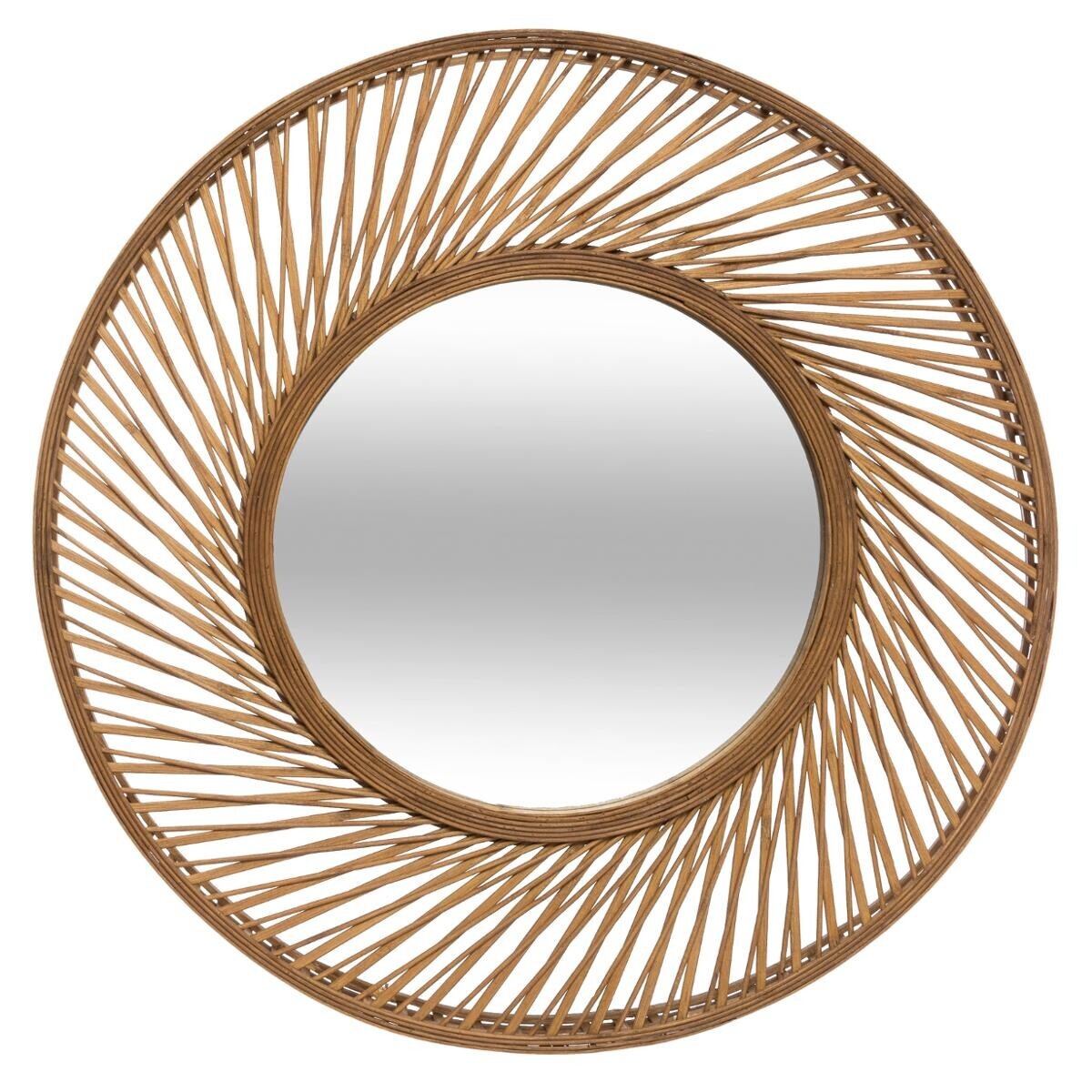 Spiral mirror "Vidhya" Bamboo, D.72 cm