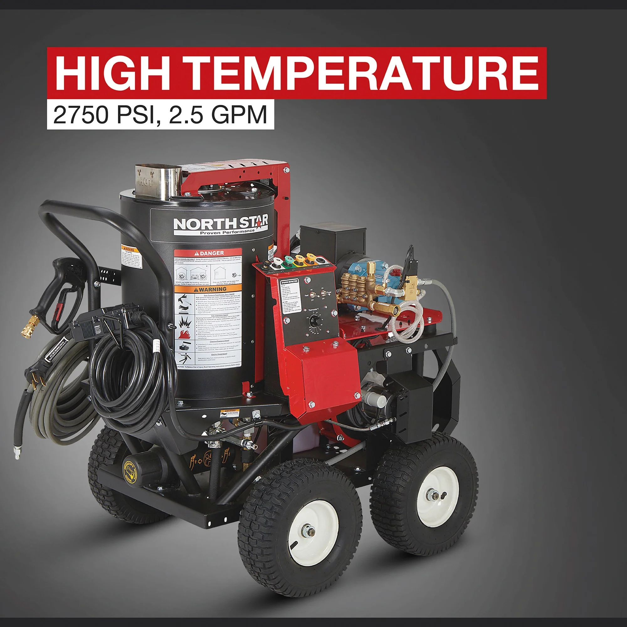 NorthStar Electric Wet Steam and Hot Water Pressure Washer, 2750 PSI, 2.5 GPM, 230 Volts - Image 2