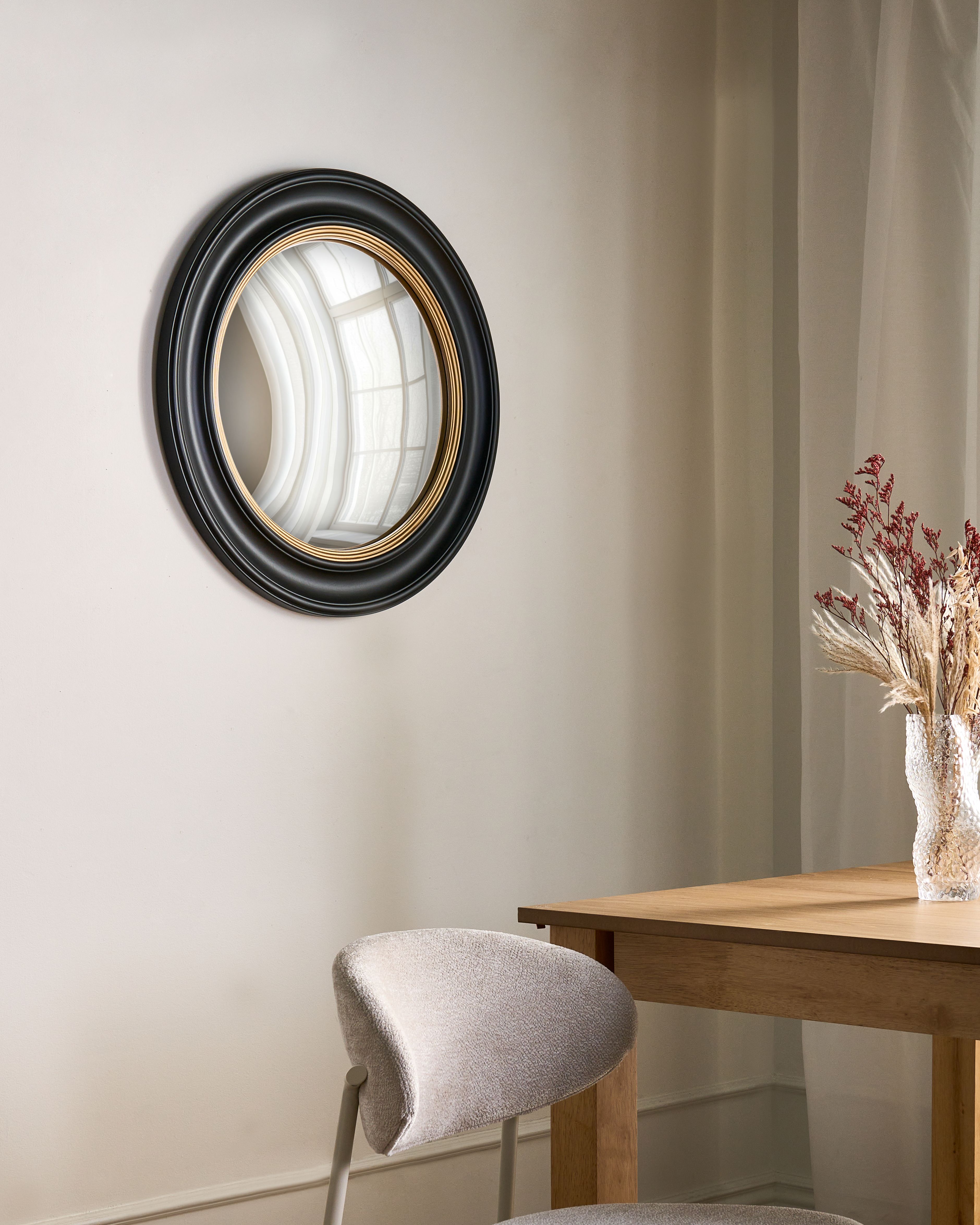Wall Mirror MALO 66 cm 66 cm Black
