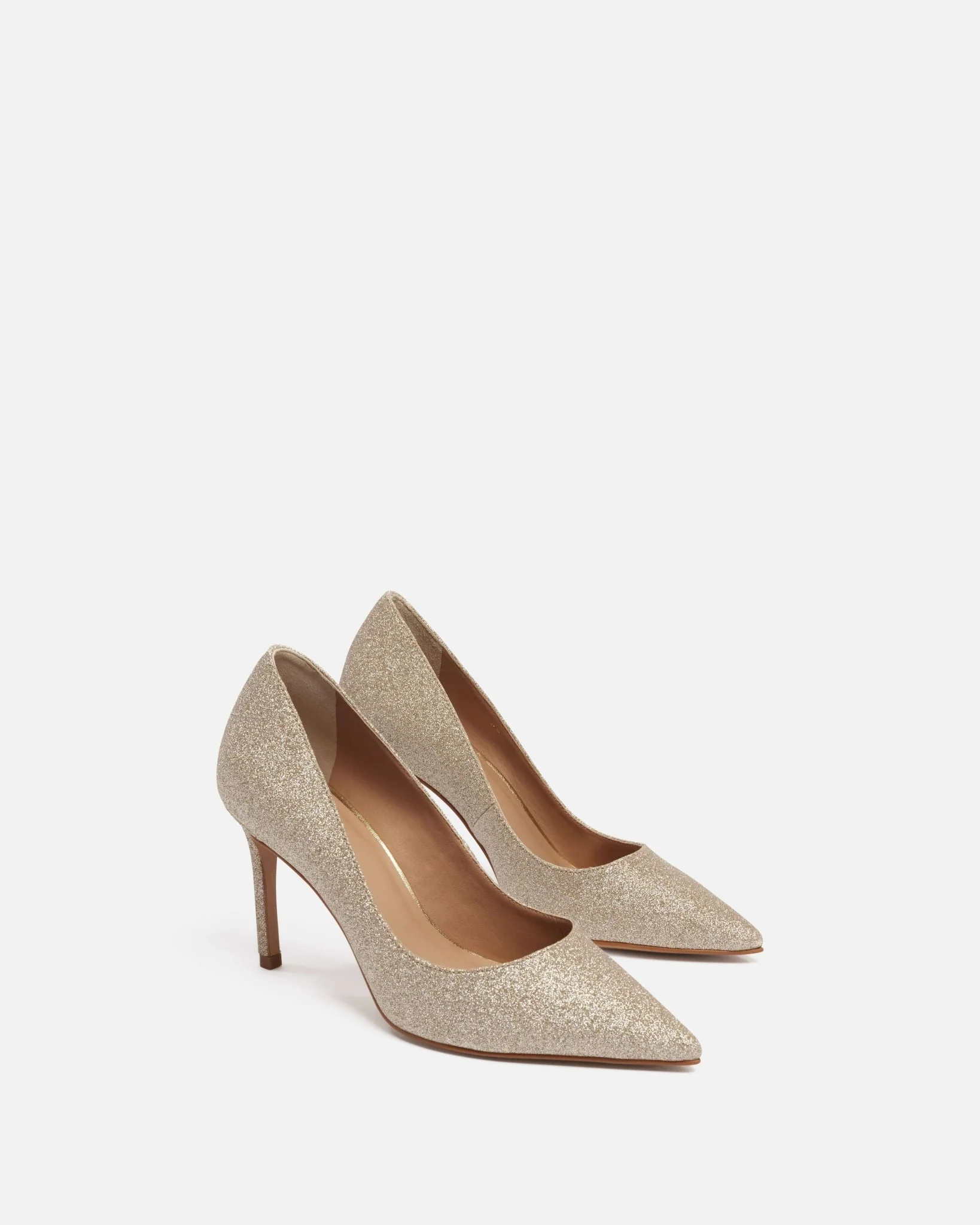 ESCARPINS KAROLINA/GLIT - En cuir et paillettes à talons platine