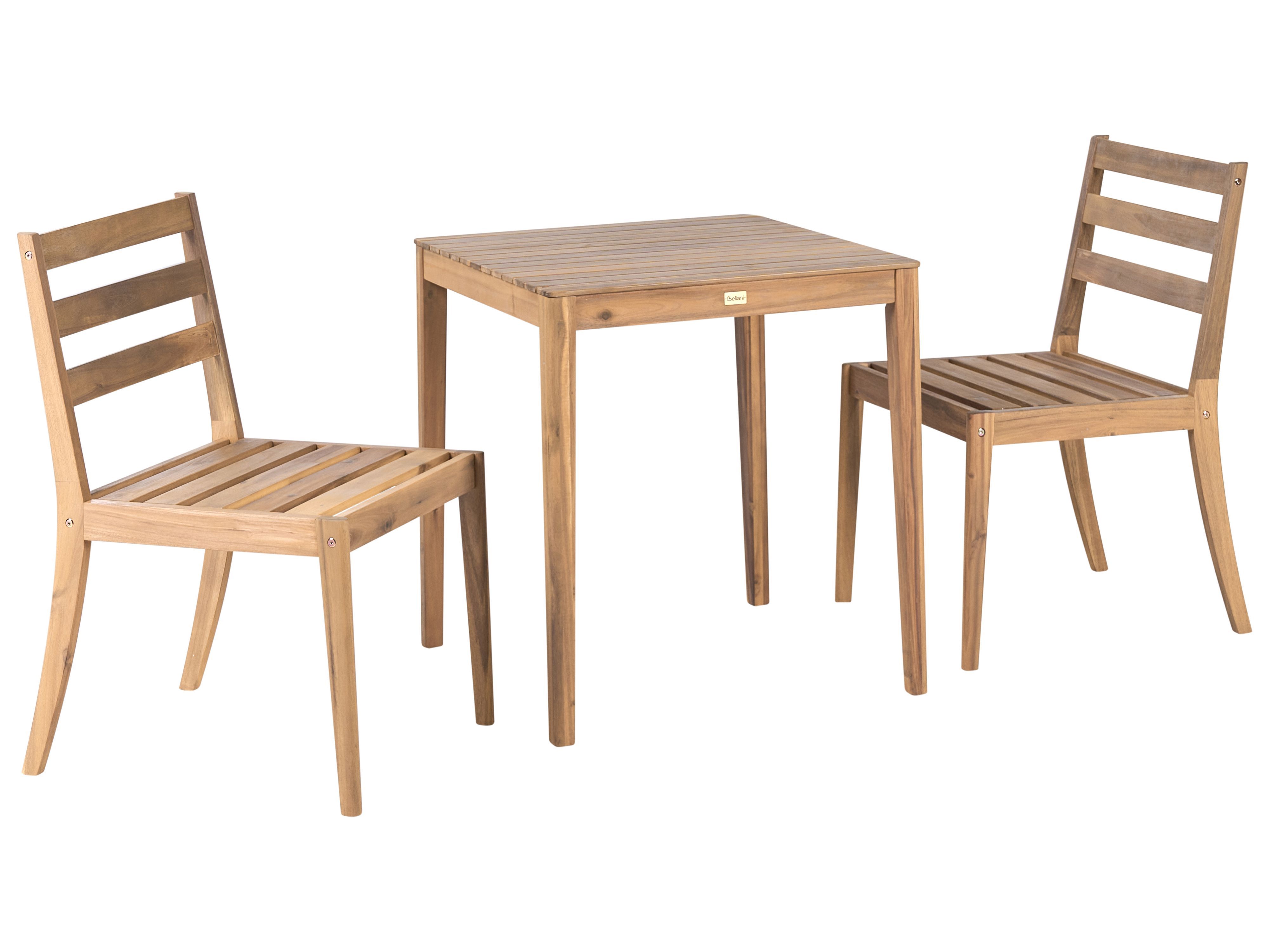 Bistro Set CHIOGGIA Certified Acacia Wood Light Brown